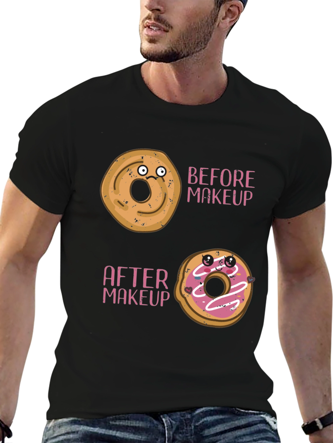 Funny Donut Makeup T-Shirt