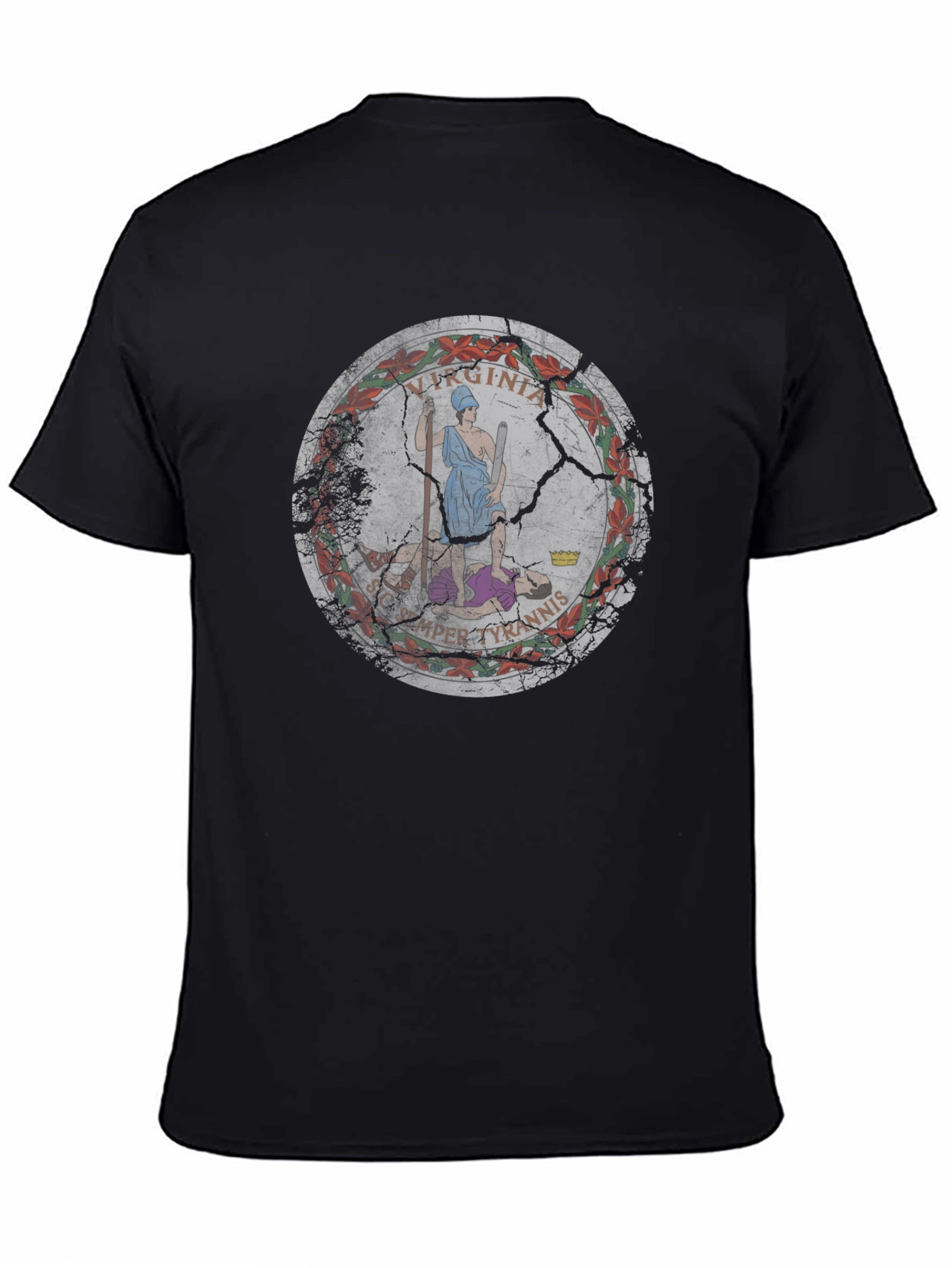 Virginia State Flag Graphic Tee - Black