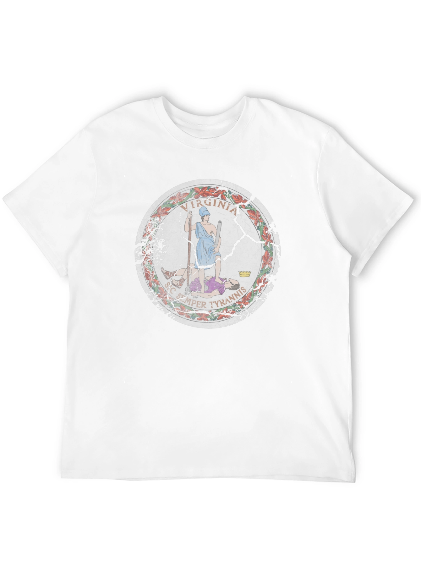 Virginia State Flag Graphic Tee - Black