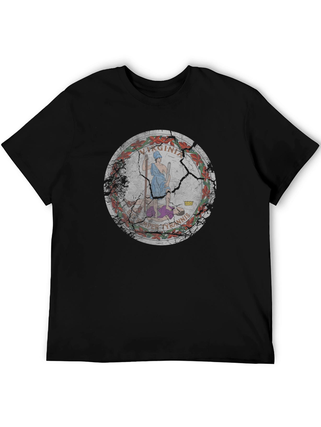 Virginia State Flag Graphic Tee - Black