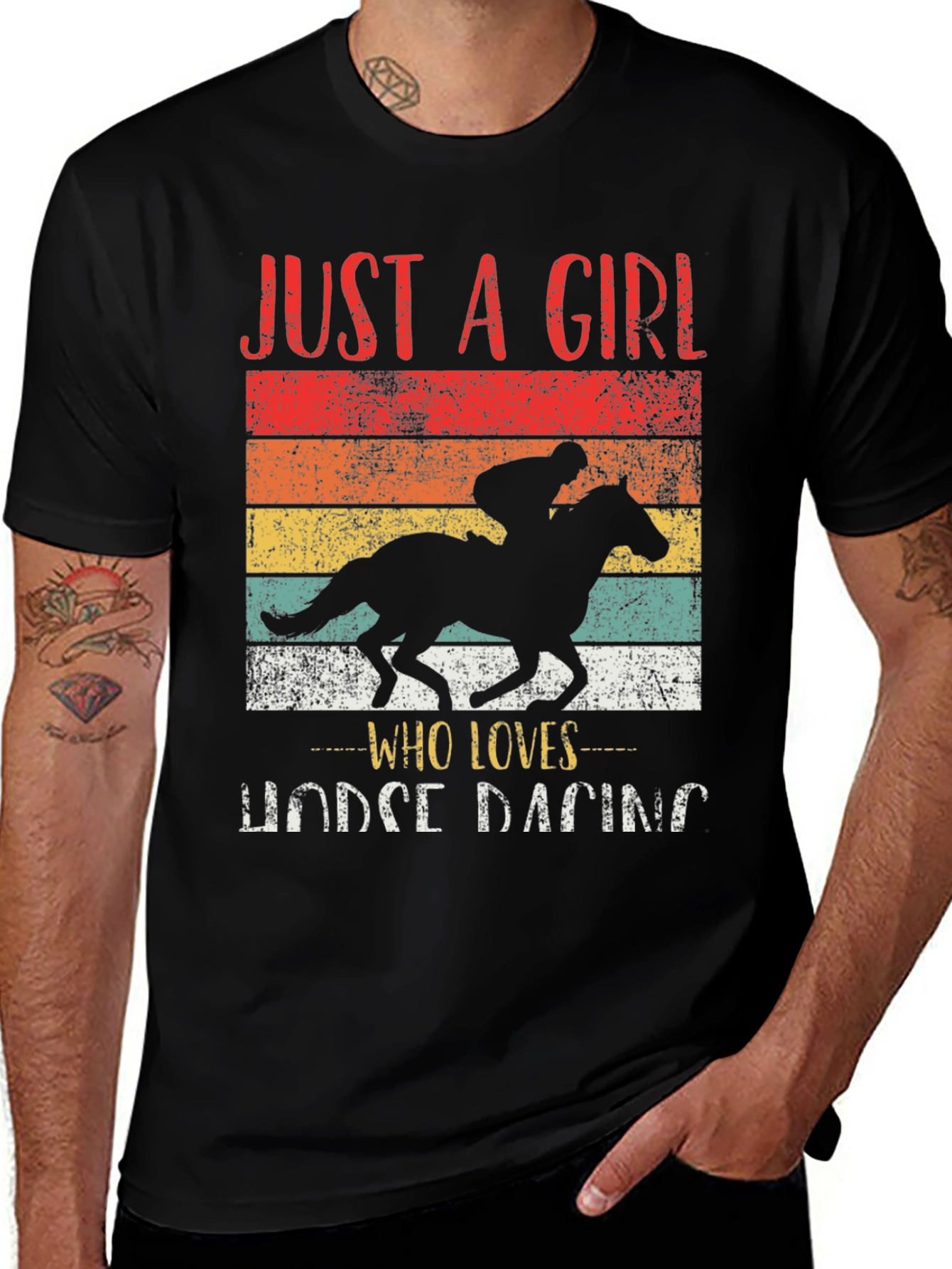 Just a Girl Who Loves Horse Racing T-Shirt
