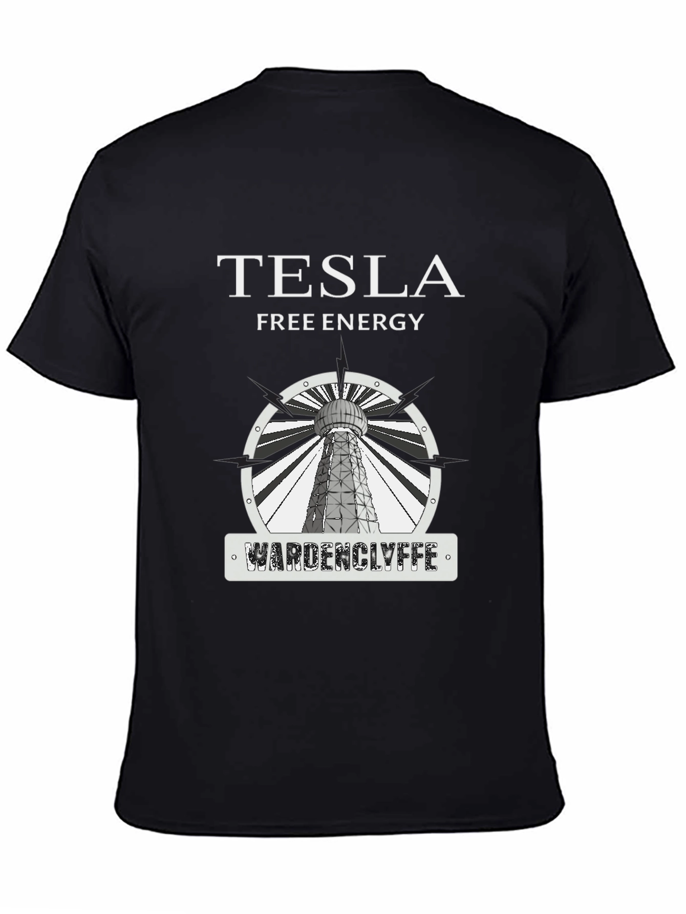 Tesla Free Energy Wardenclyffe T-Shirt - Black