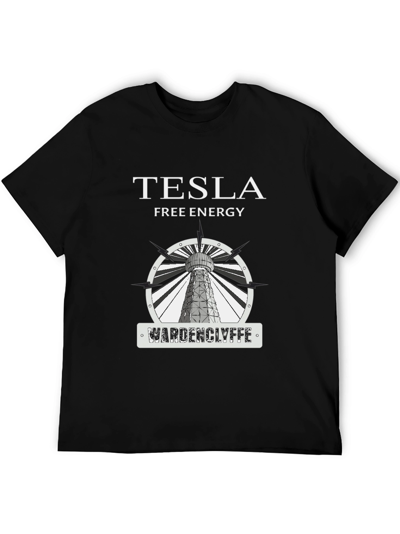 Tesla Free Energy Wardenclyffe T-Shirt - Black
