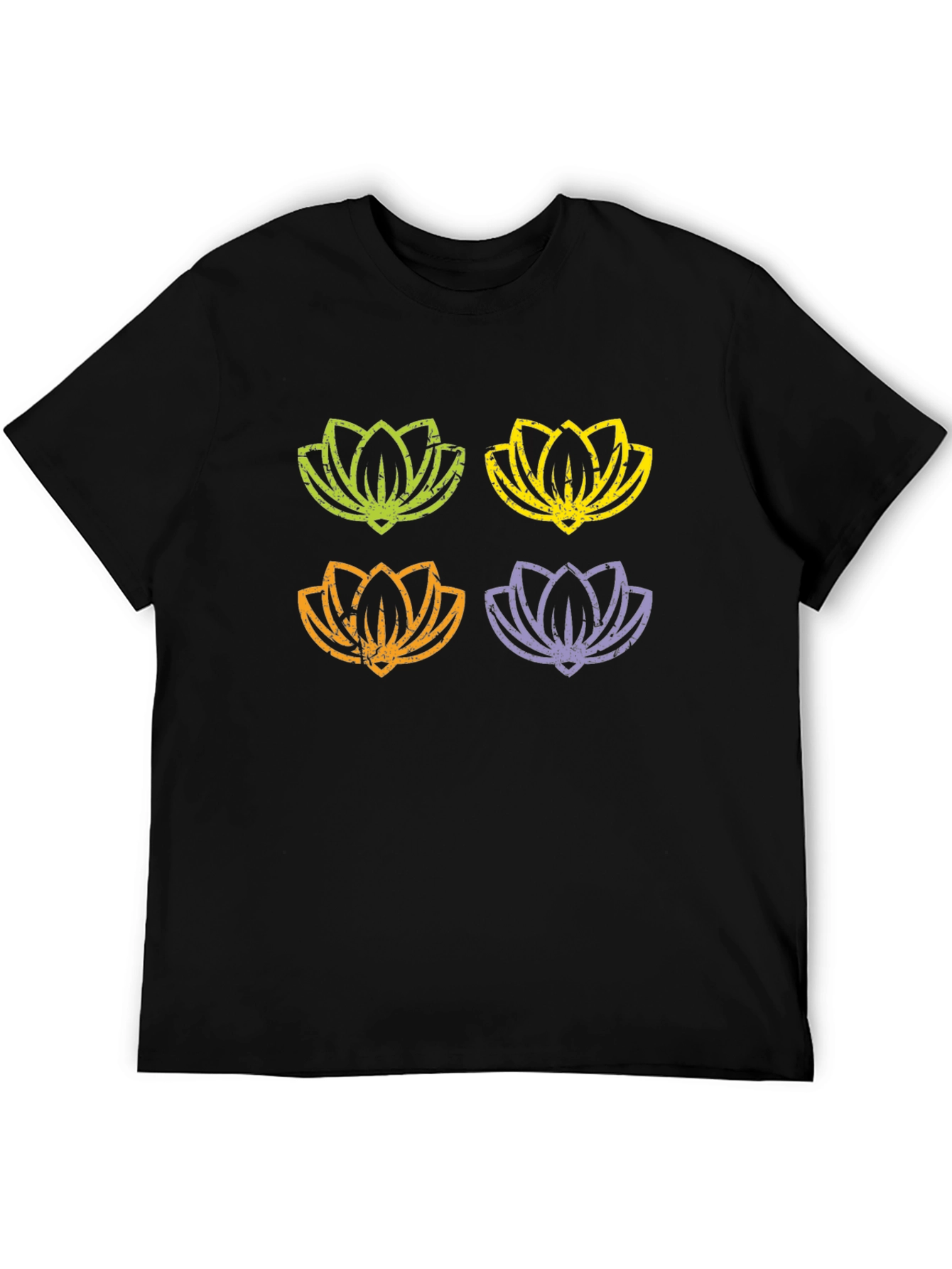 Lotus Flower T-Shirt - Black Graphic Tee
