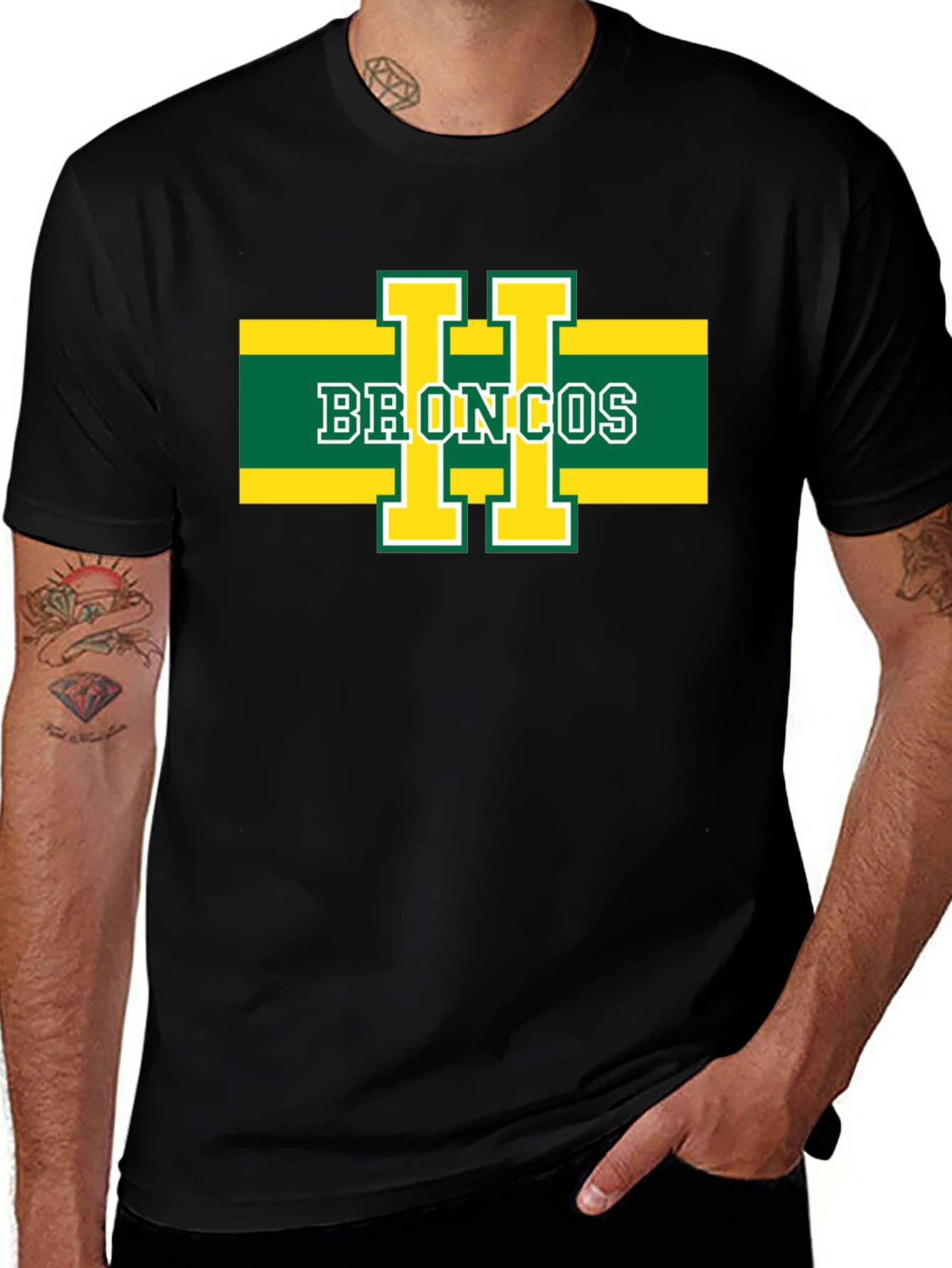 Broncos Graphic T-Shirt - Black