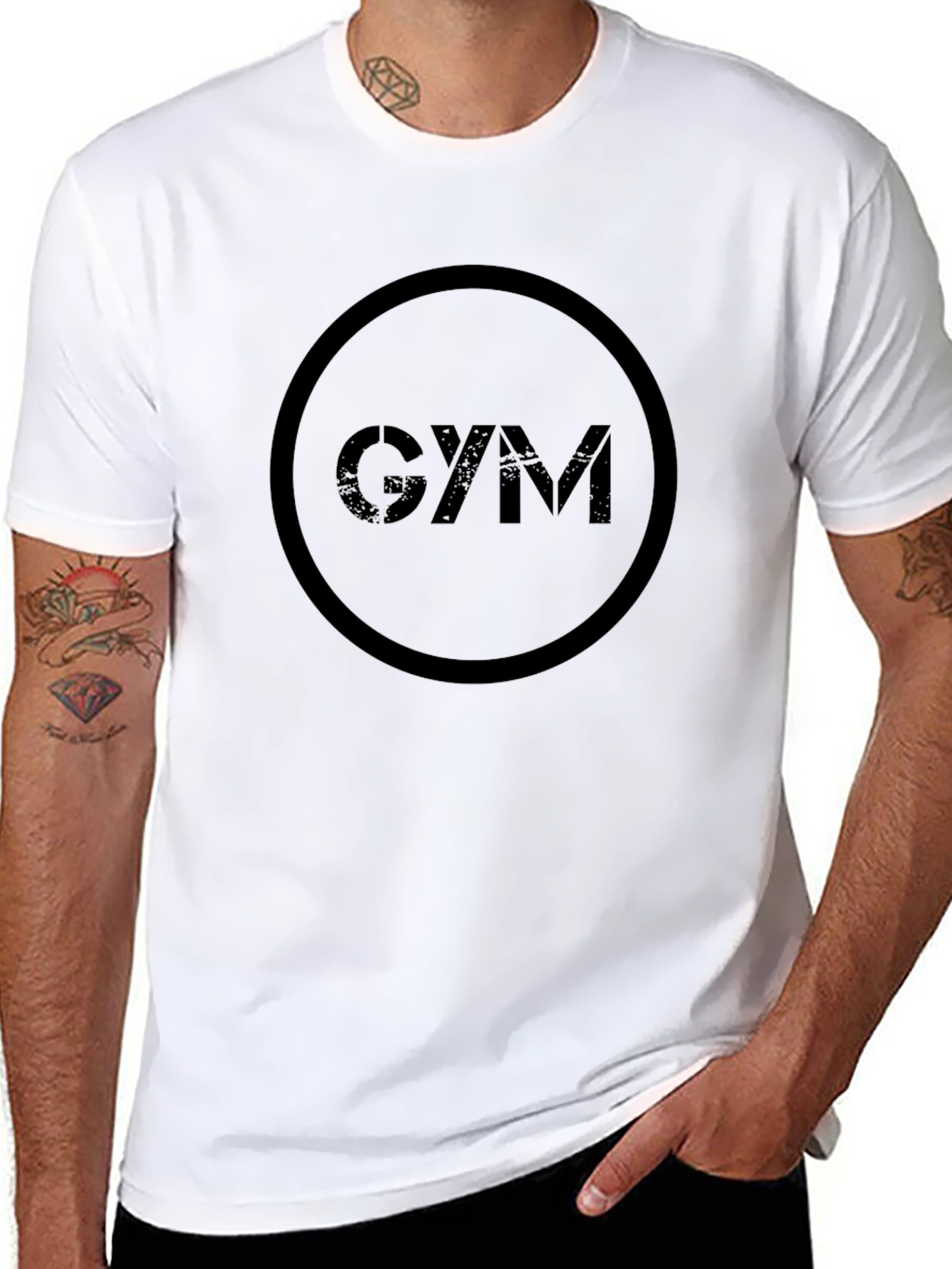 GYM Graphic Black T-Shirt - Fitness Apparel