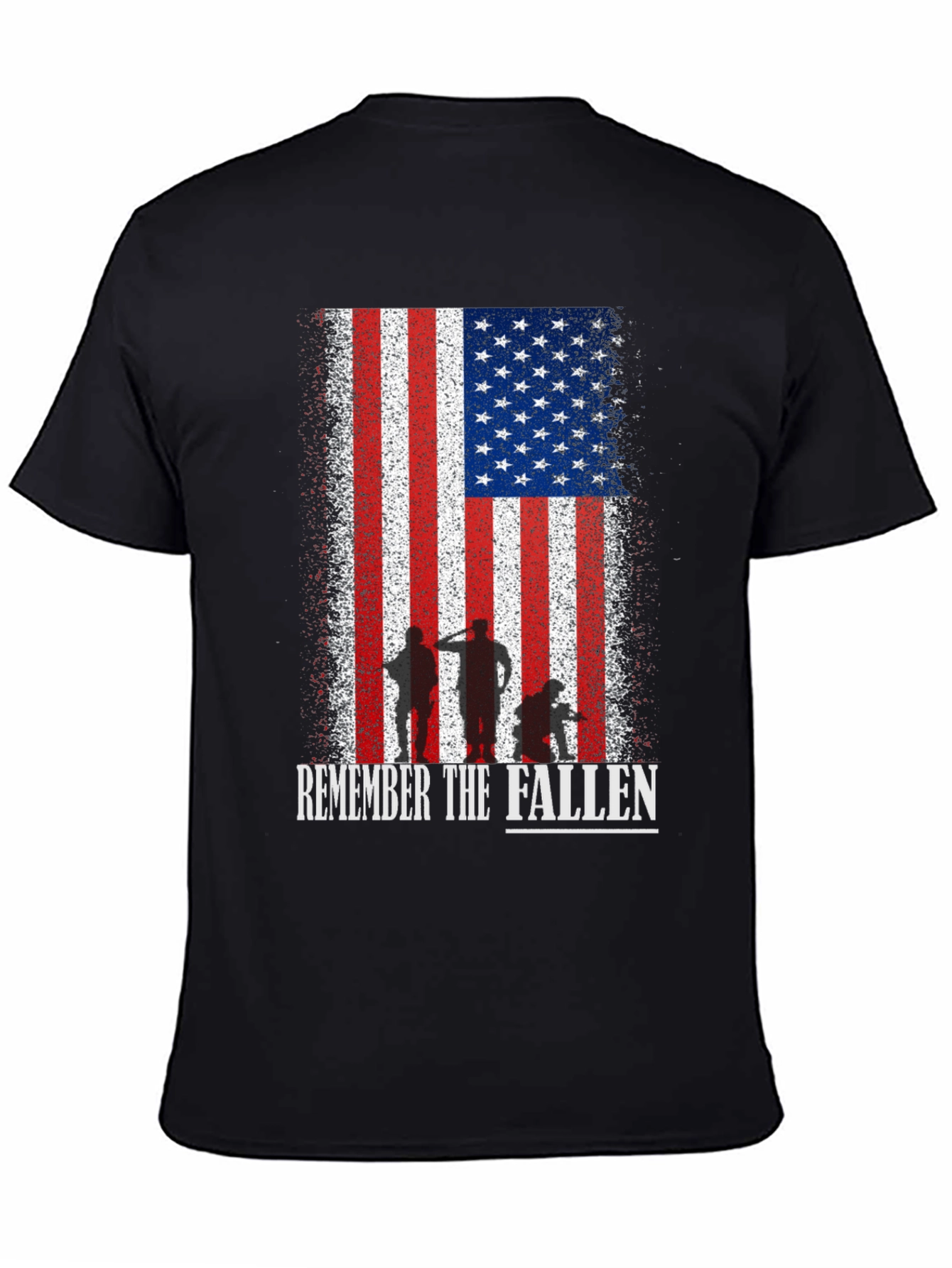 Remember The Fallen American Flag Graphic T-Shirt