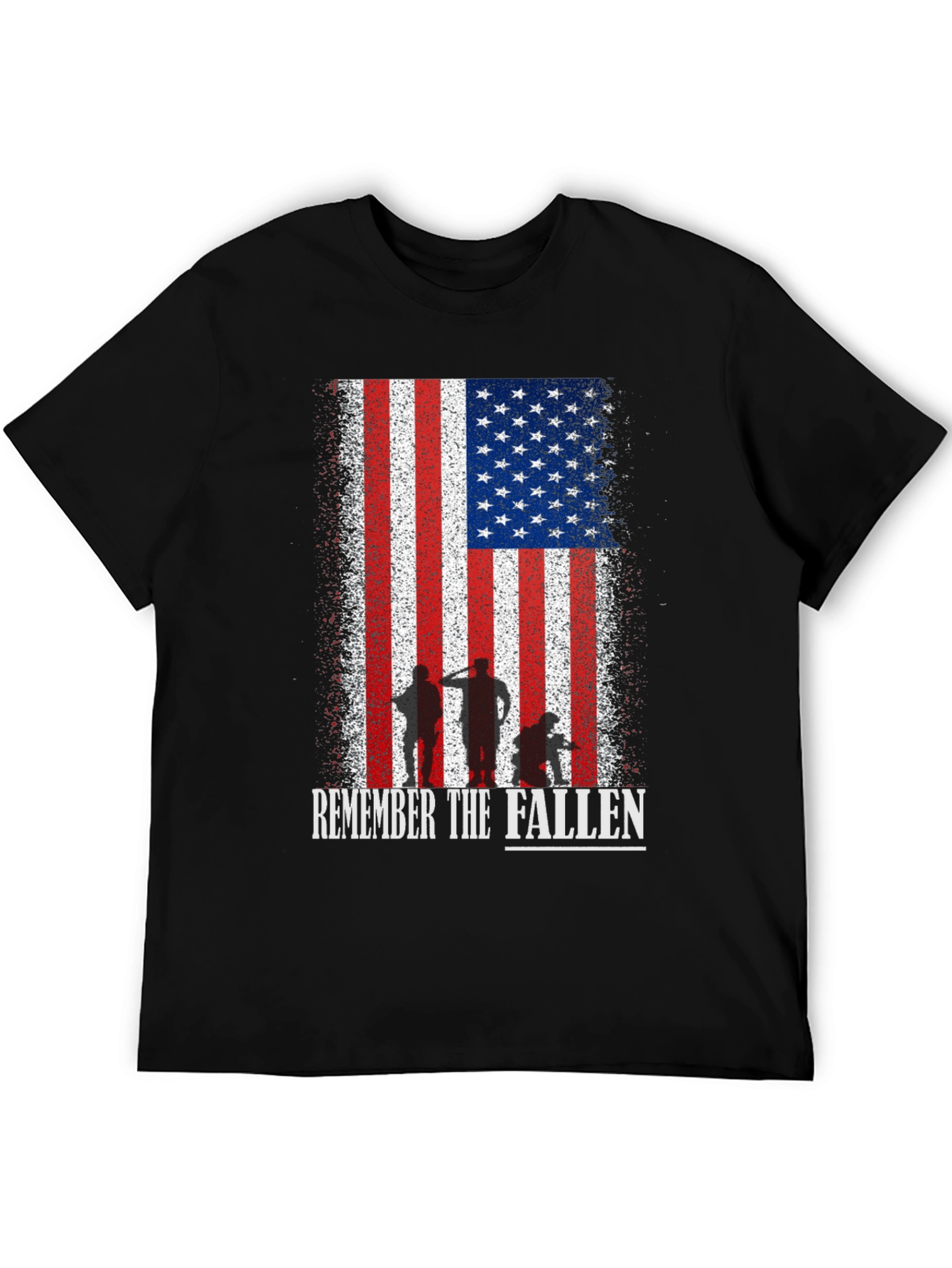 Remember The Fallen American Flag Graphic T-Shirt