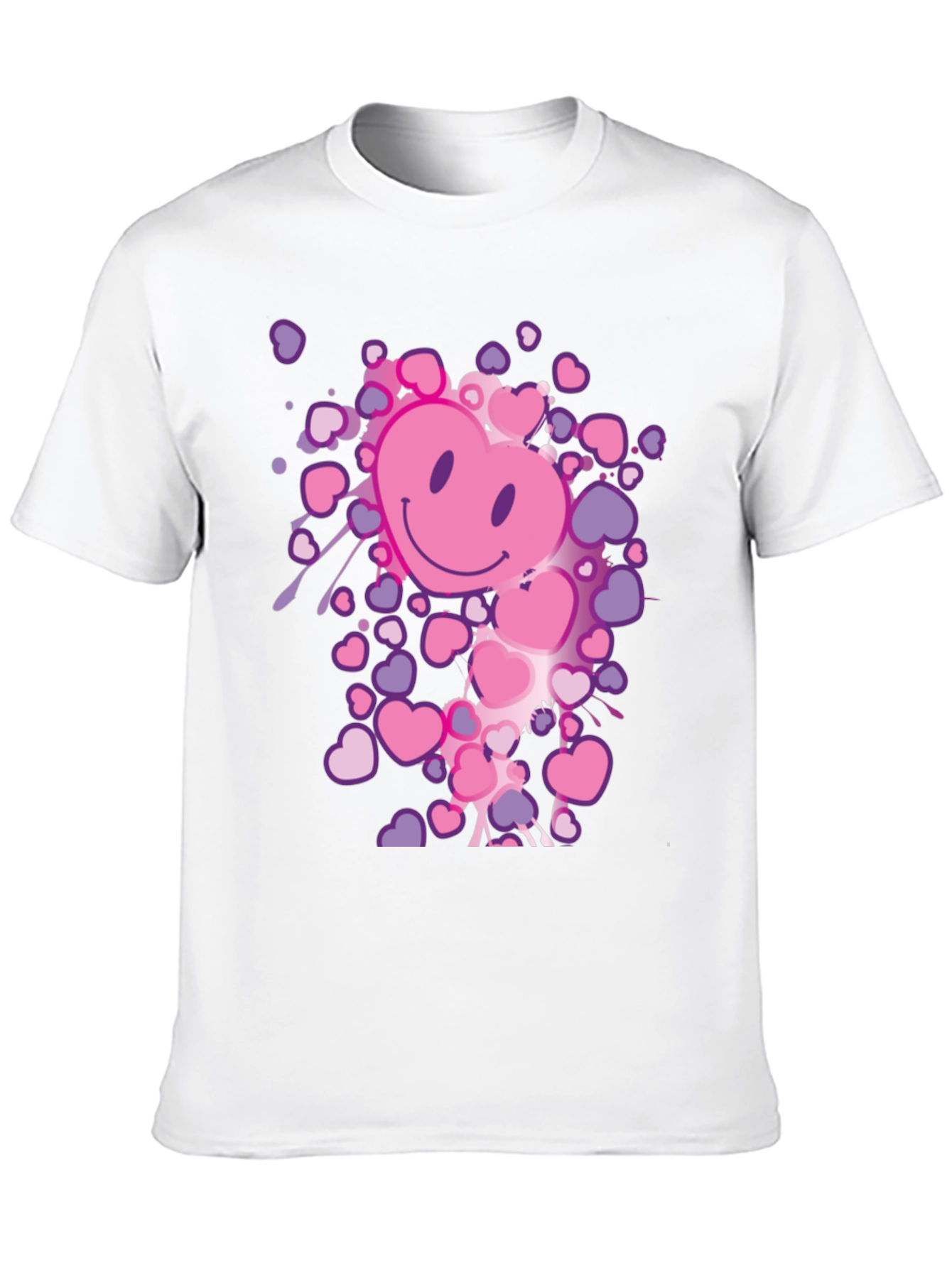 Heart Smiley Face Graphic Tee
