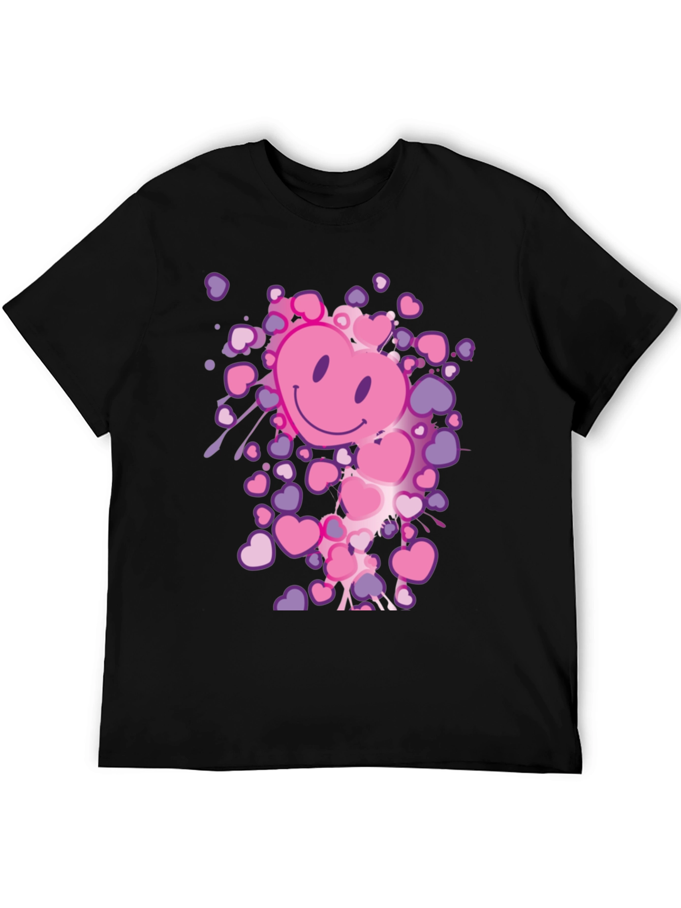 Heart Smiley Face Graphic Tee
