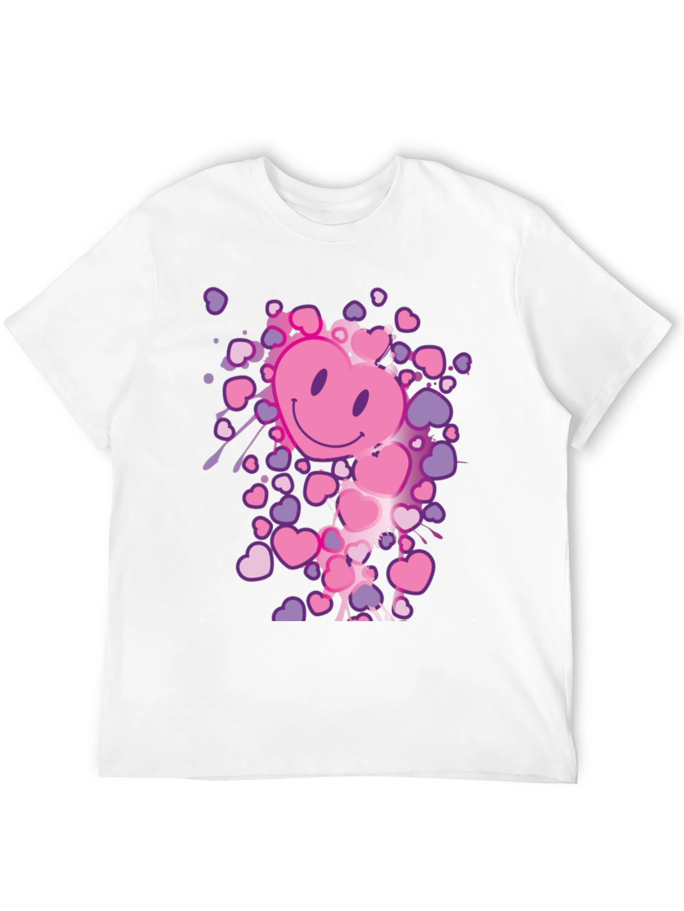 Heart Smiley Face Graphic Tee