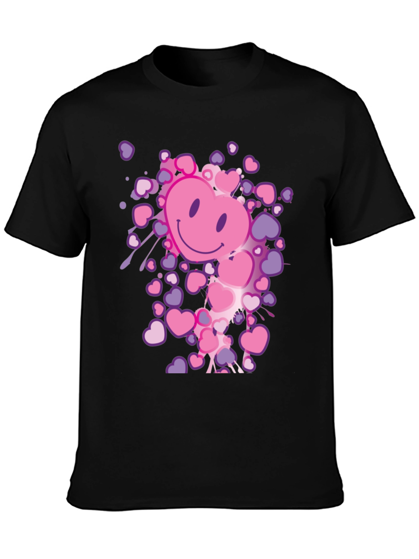 Heart Smiley Face Graphic Tee
