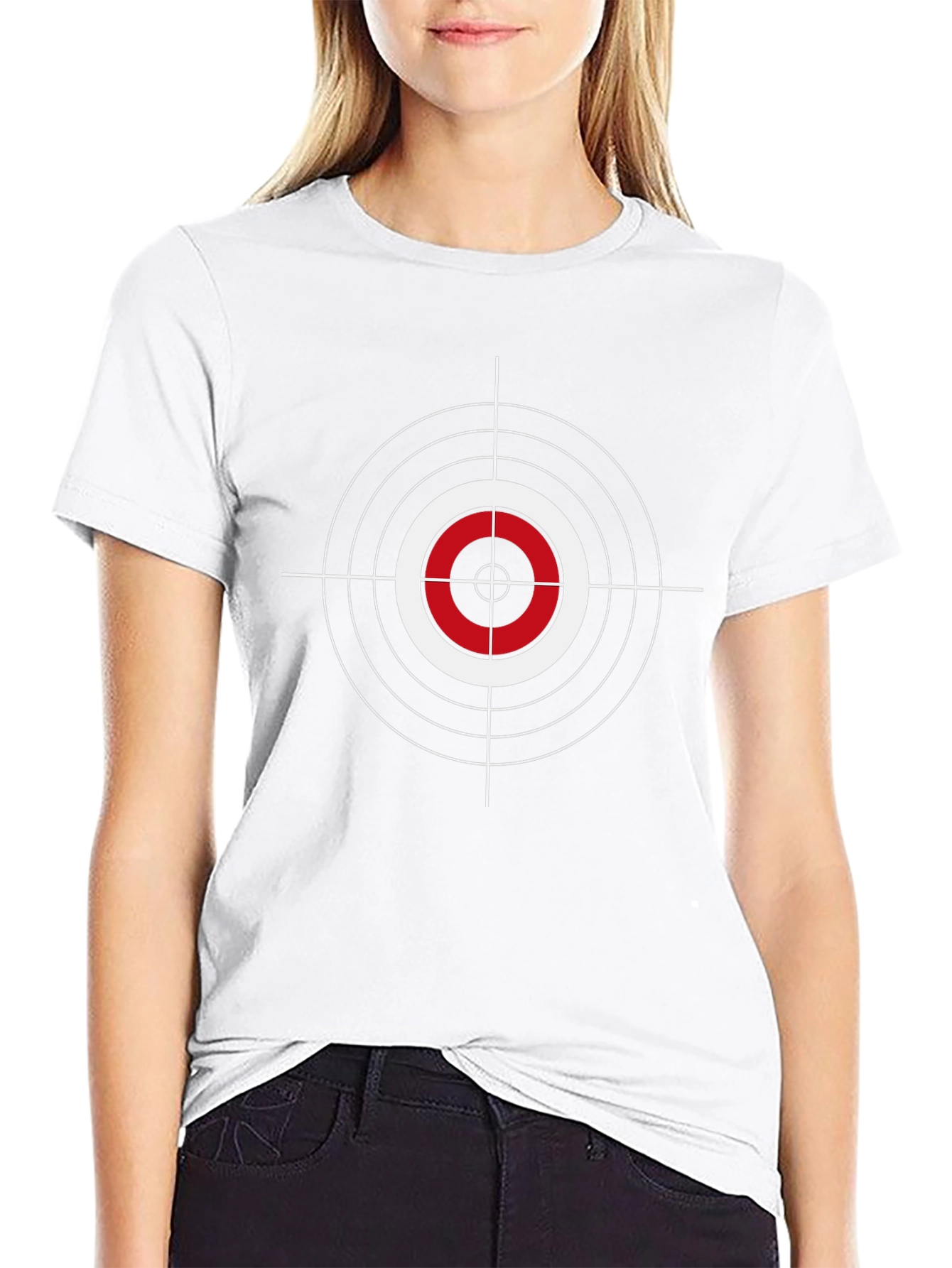 Target Graphic Tee - Bold Red and White Design
