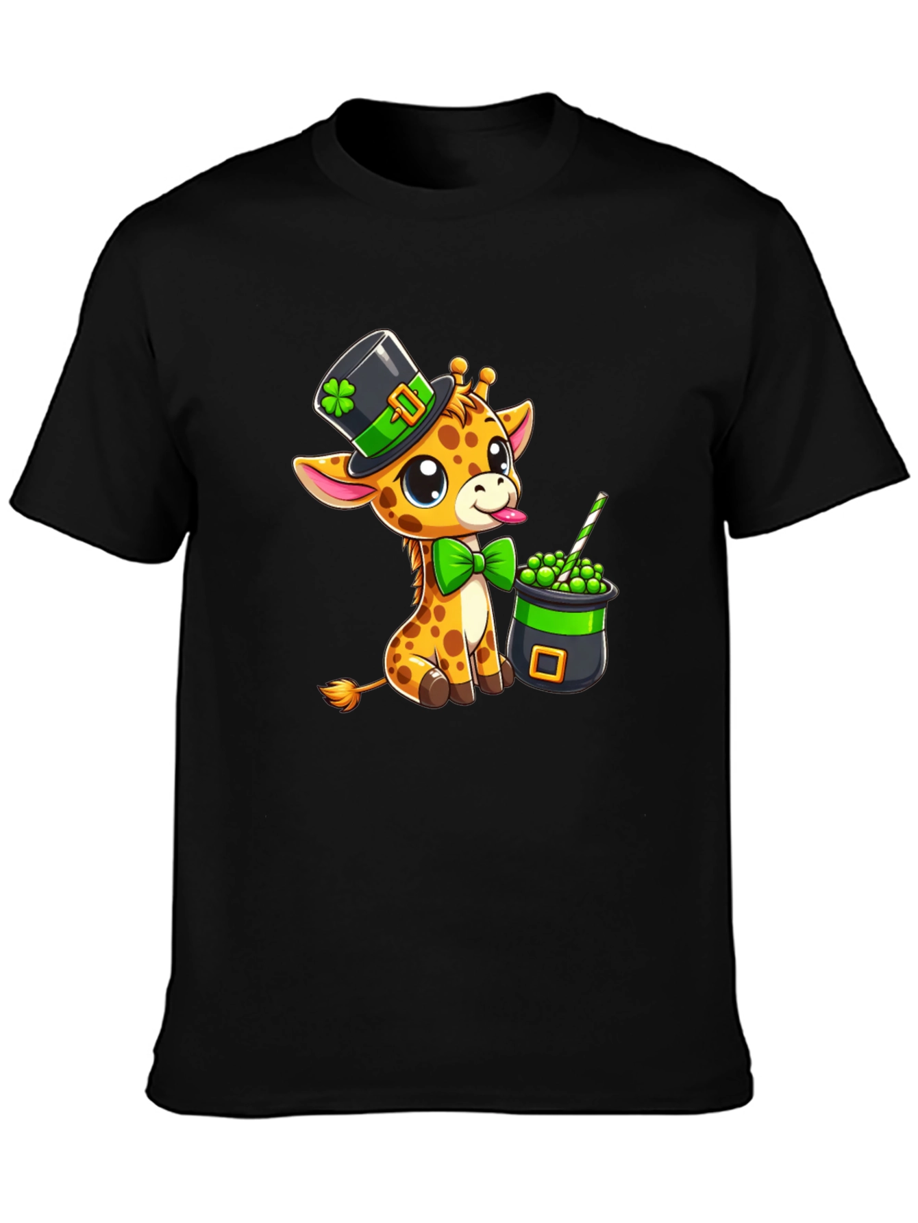 St. Patricks Giraffe T-Shirt - Cute & Festive
