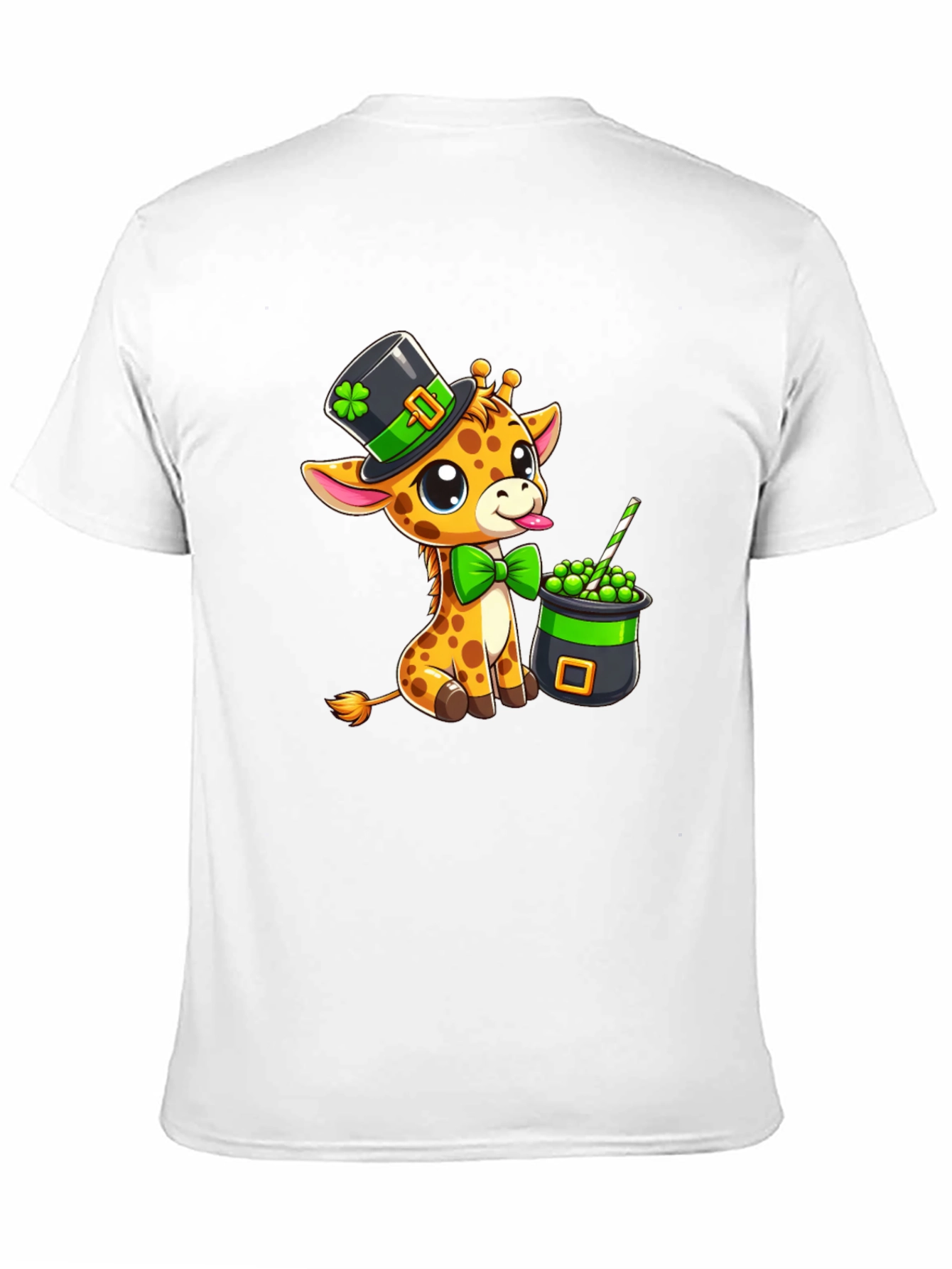 St. Patricks Giraffe T-Shirt - Cute & Festive