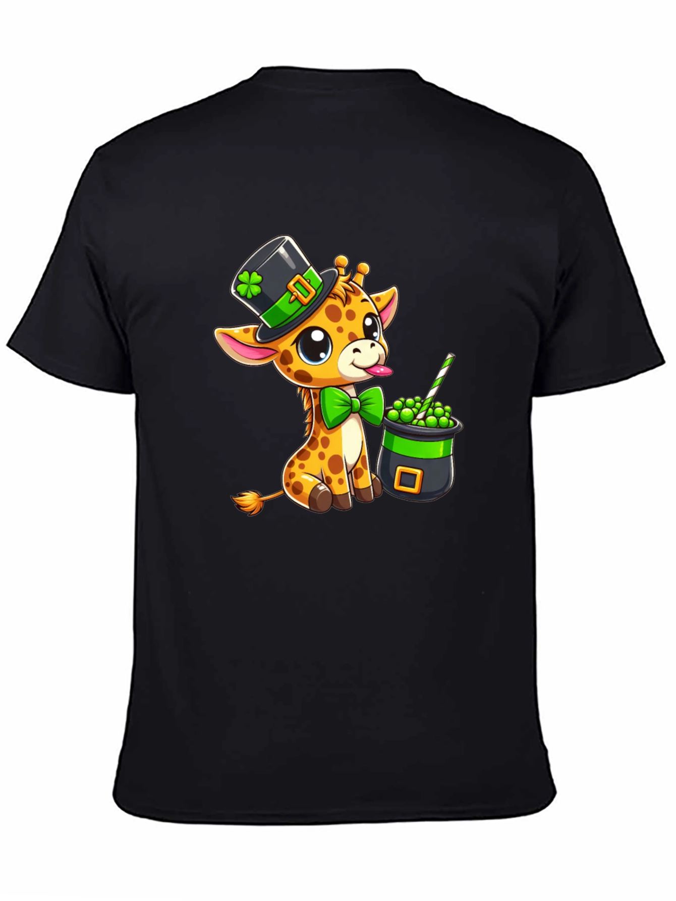 St. Patricks Giraffe T-Shirt - Cute & Festive