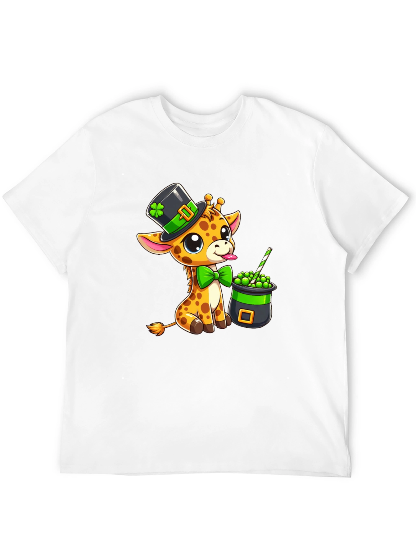 St. Patricks Giraffe T-Shirt - Cute & Festive