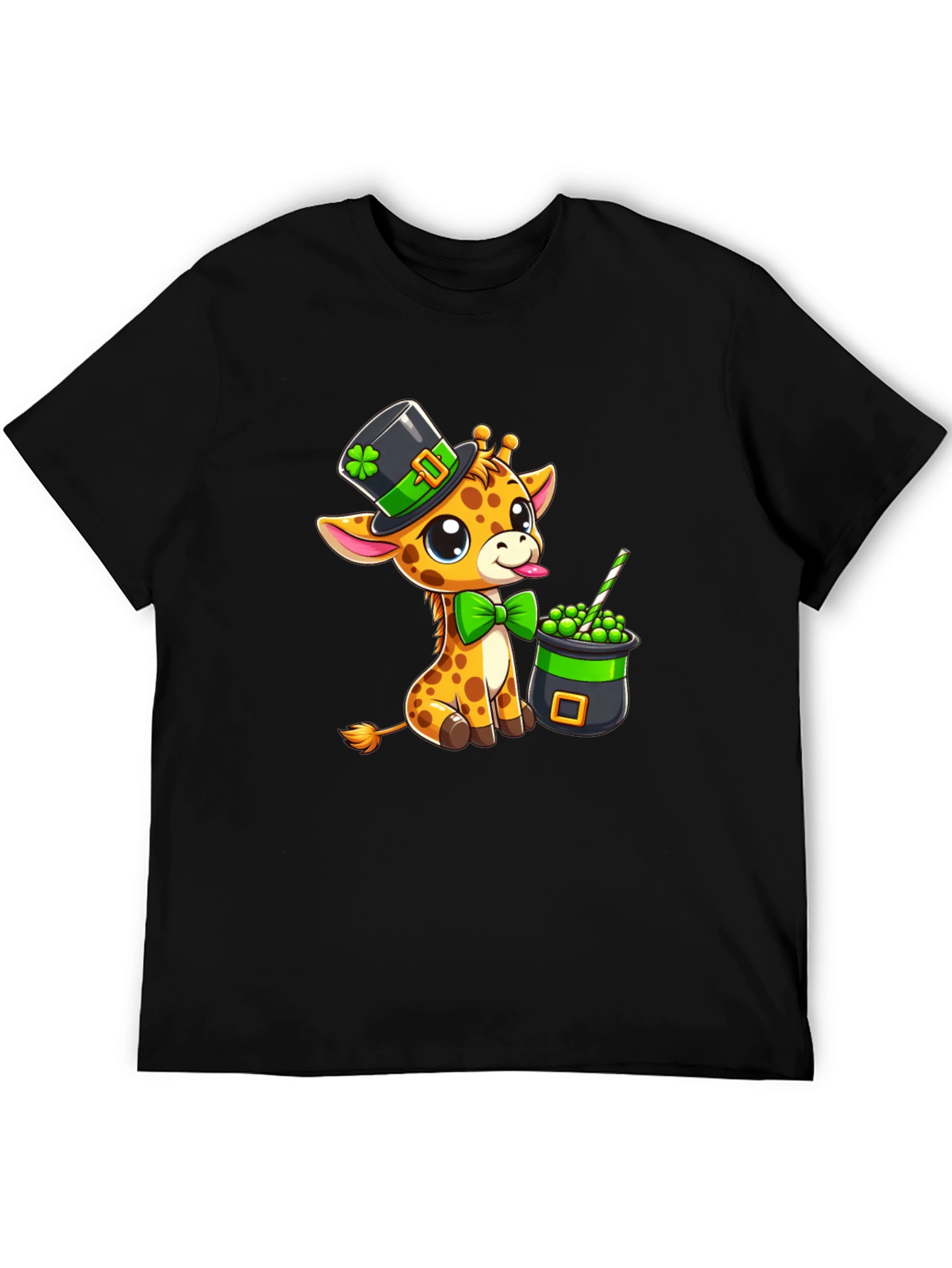 St. Patricks Giraffe T-Shirt - Cute & Festive