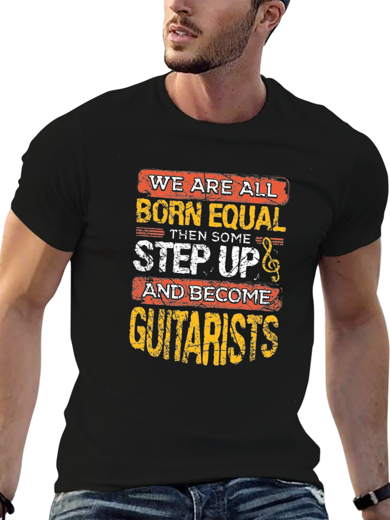Born Equal Guitarist Black T-Shirt