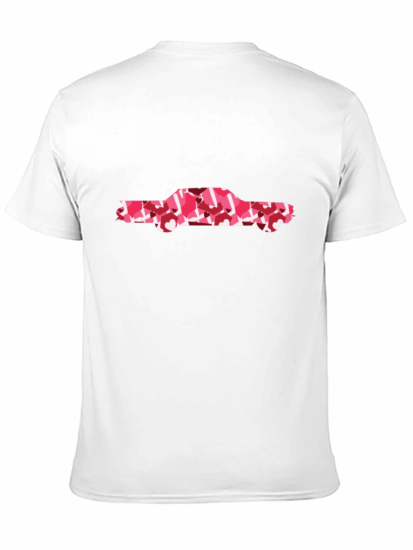 Heart Camo Car Graphic T-Shirt - Stylish Black Tee