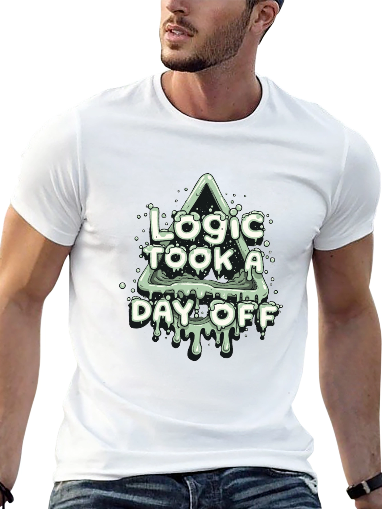 Logic Took a Day Off Black T-Shirt