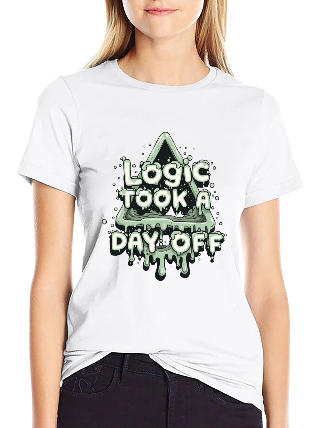 Logic Took a Day Off Black T-Shirt
