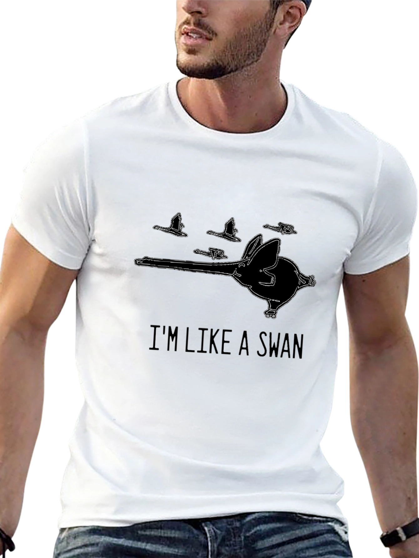 Im Like a Swan Funny Graphic Tee