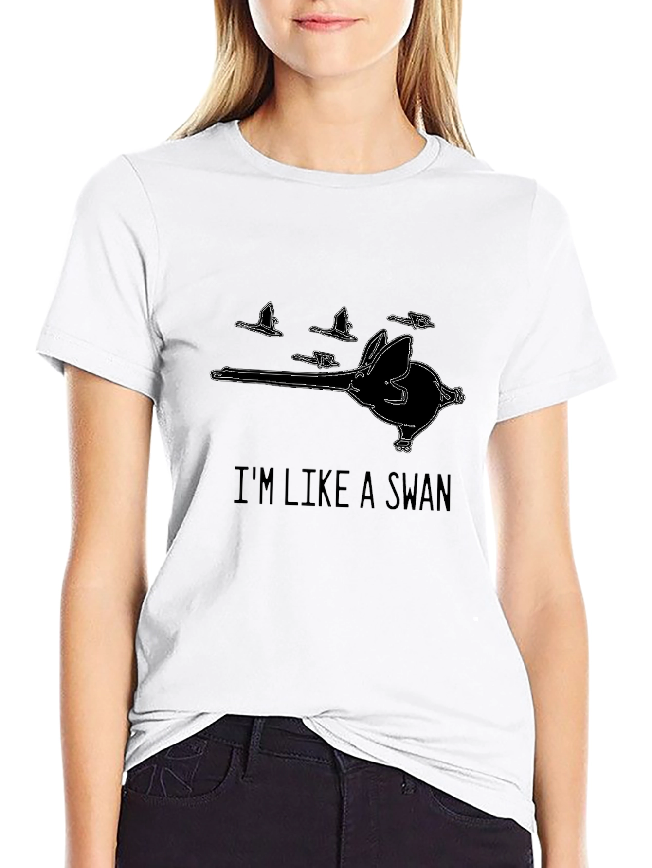 Im Like a Swan Funny Graphic Tee