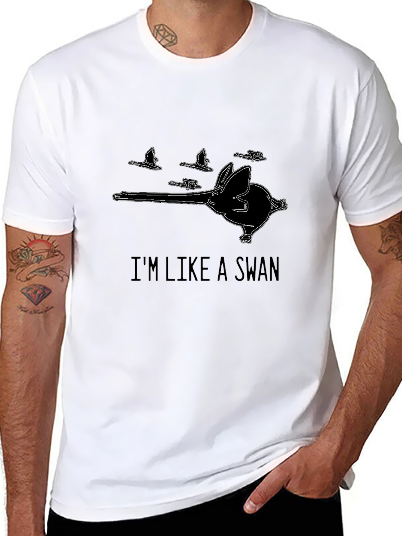 Im Like a Swan Funny Graphic Tee