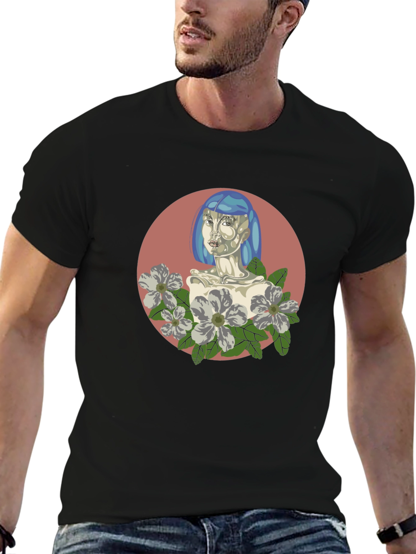 Artistic Woman Portrait Graphic T-Shirt