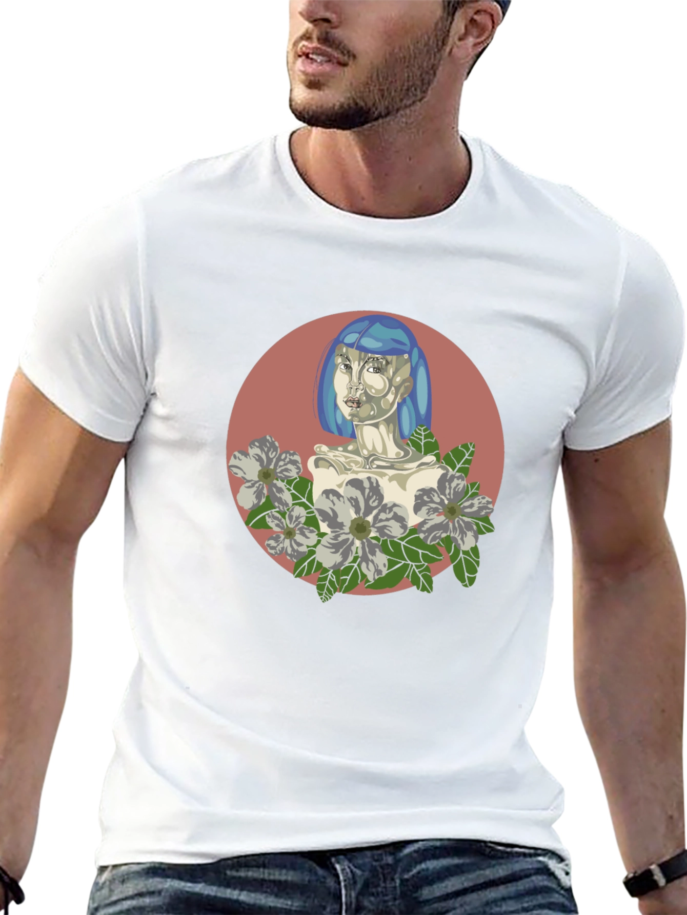 Artistic Woman Portrait Graphic T-Shirt