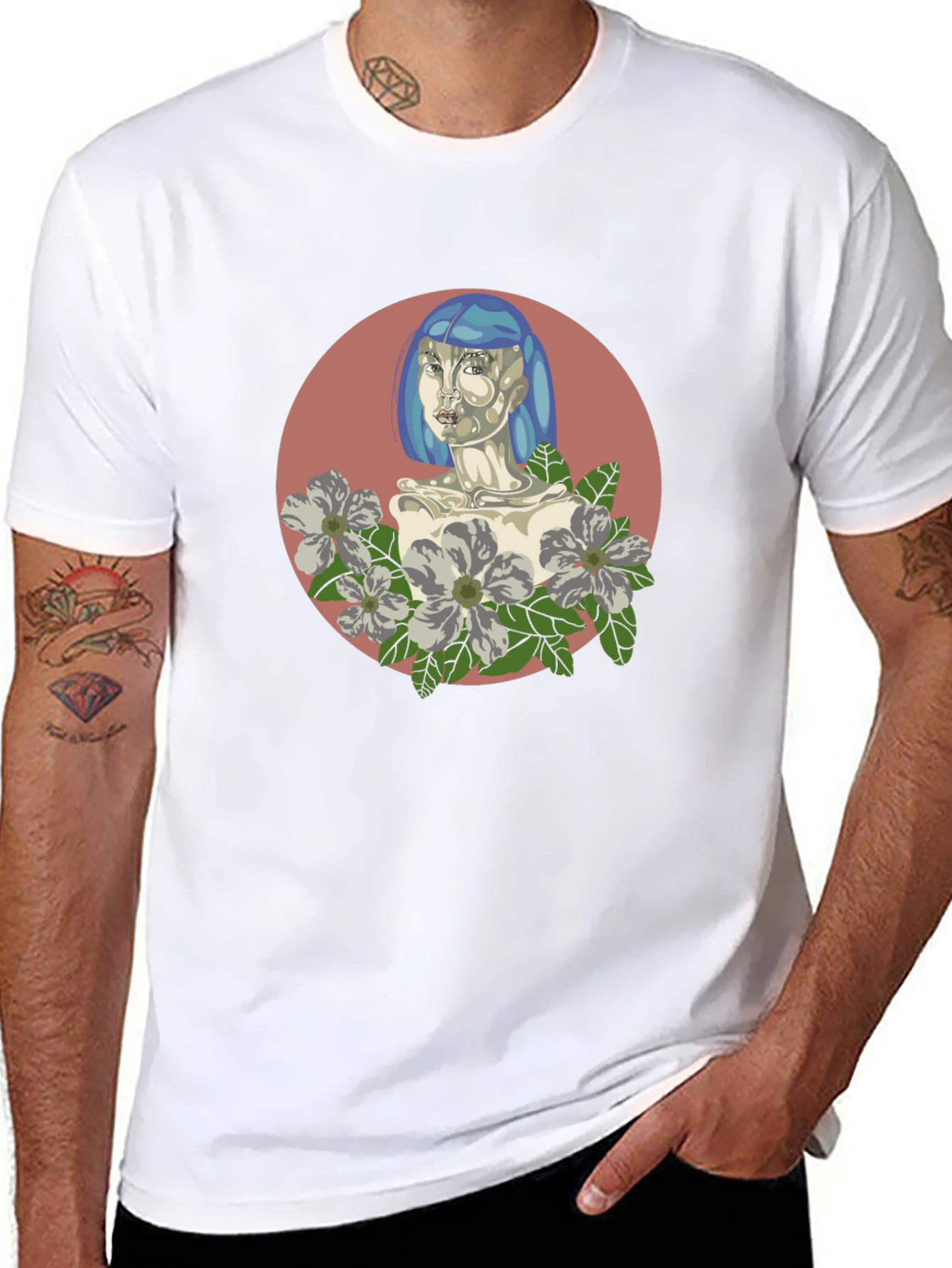 Artistic Woman Portrait Graphic T-Shirt