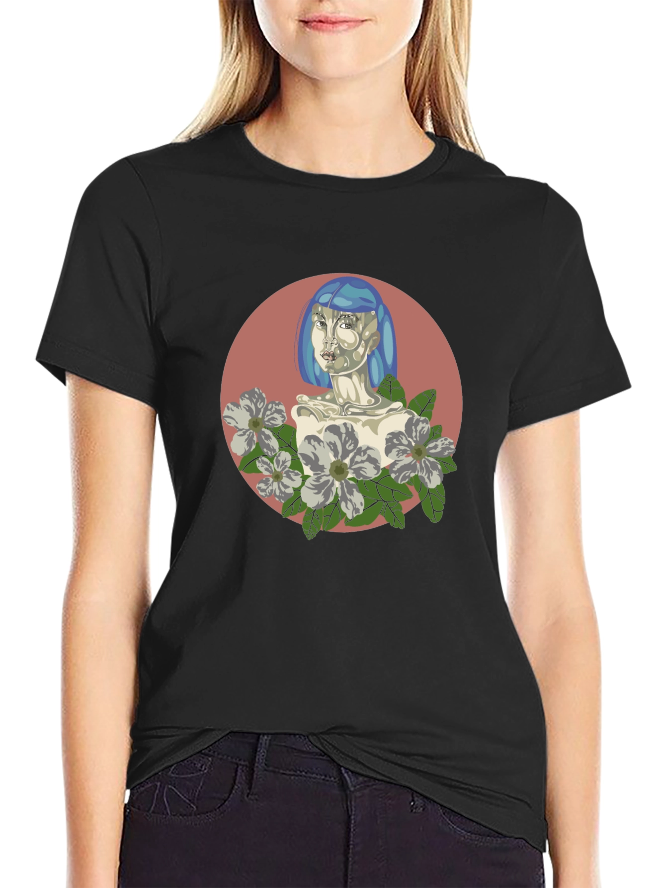 Artistic Woman Portrait Graphic T-Shirt