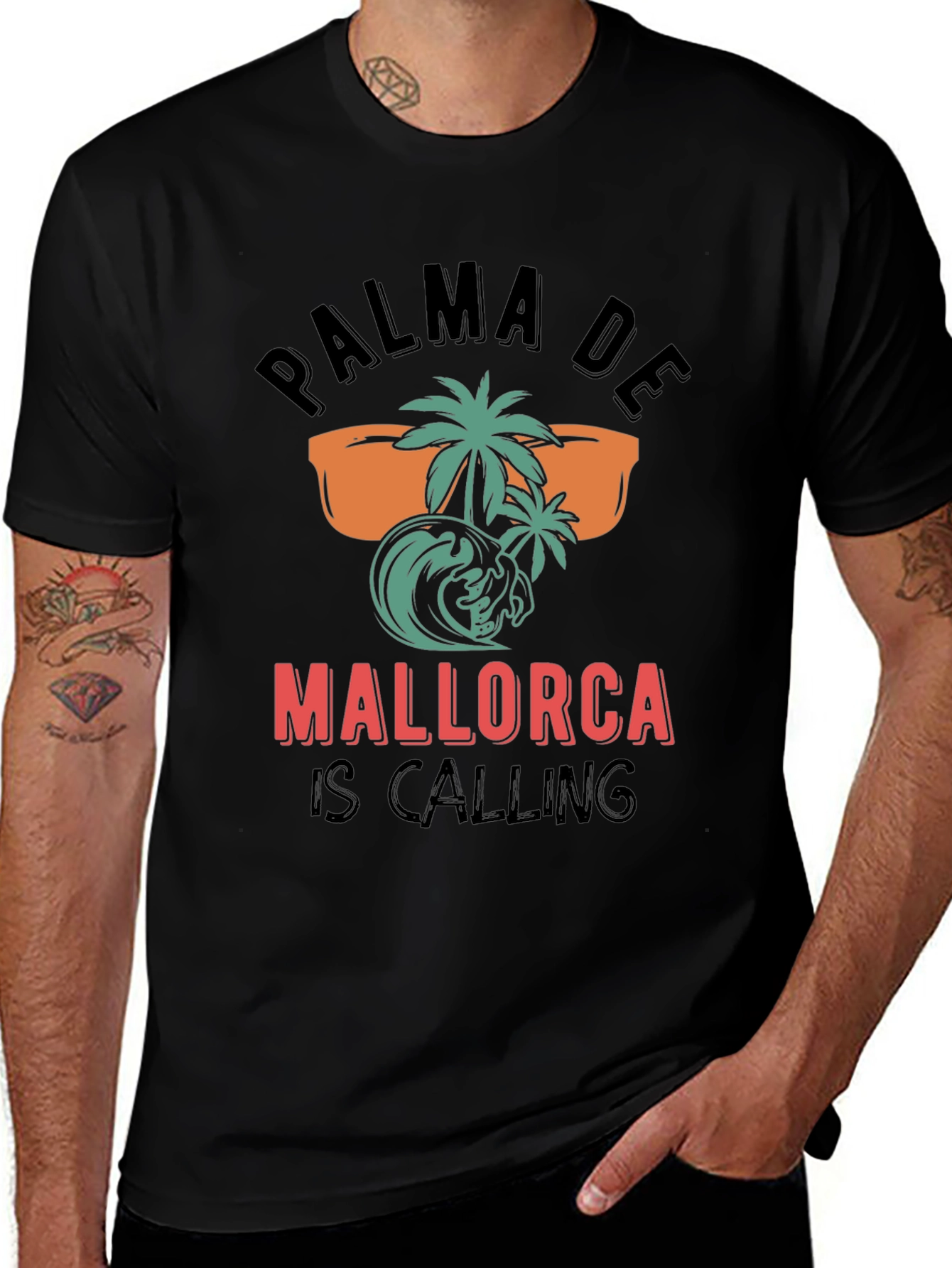 Palma de Mallorca Calling Black T-Shirt
