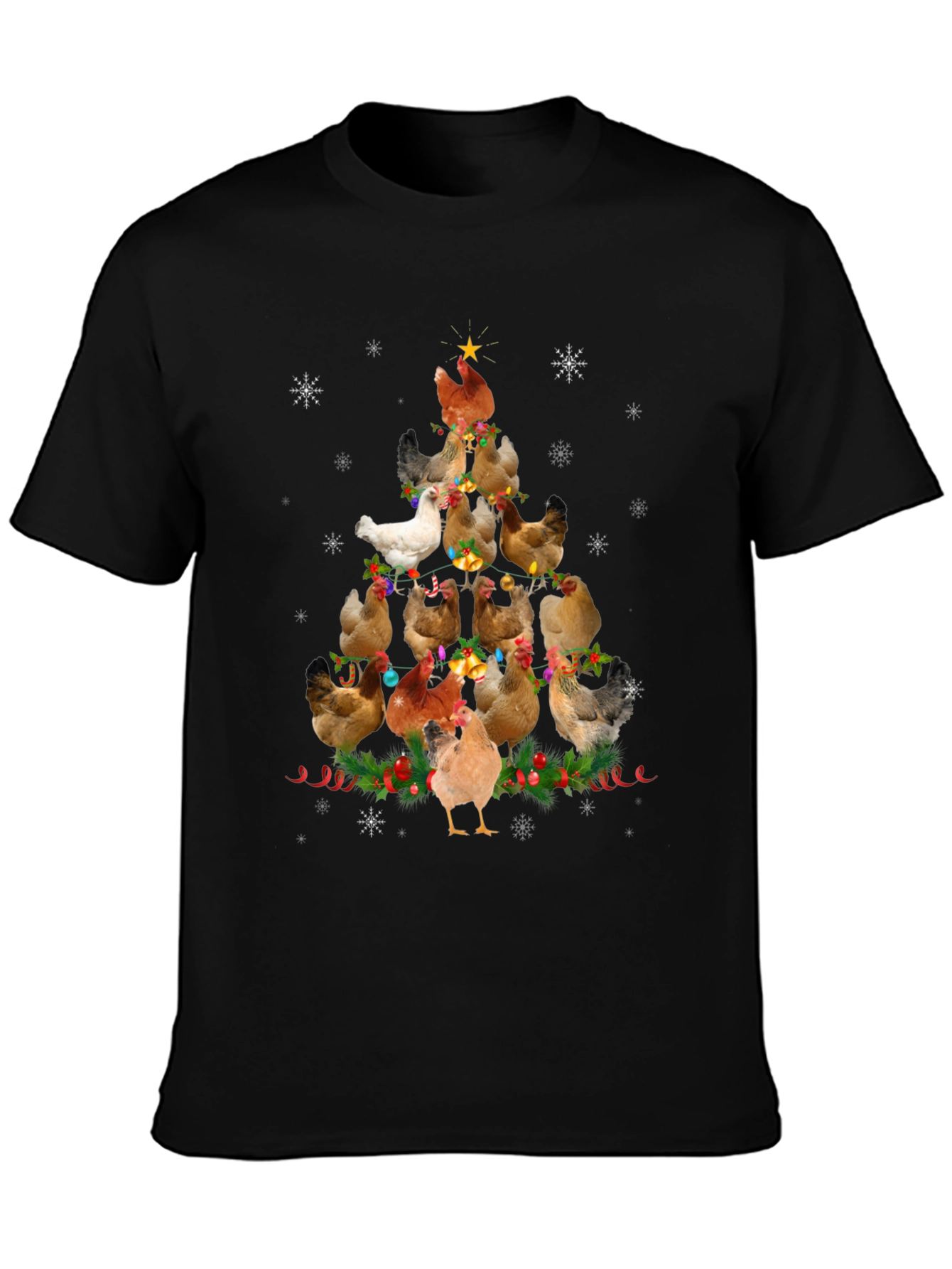 Chicken Christmas Tree T-Shirt