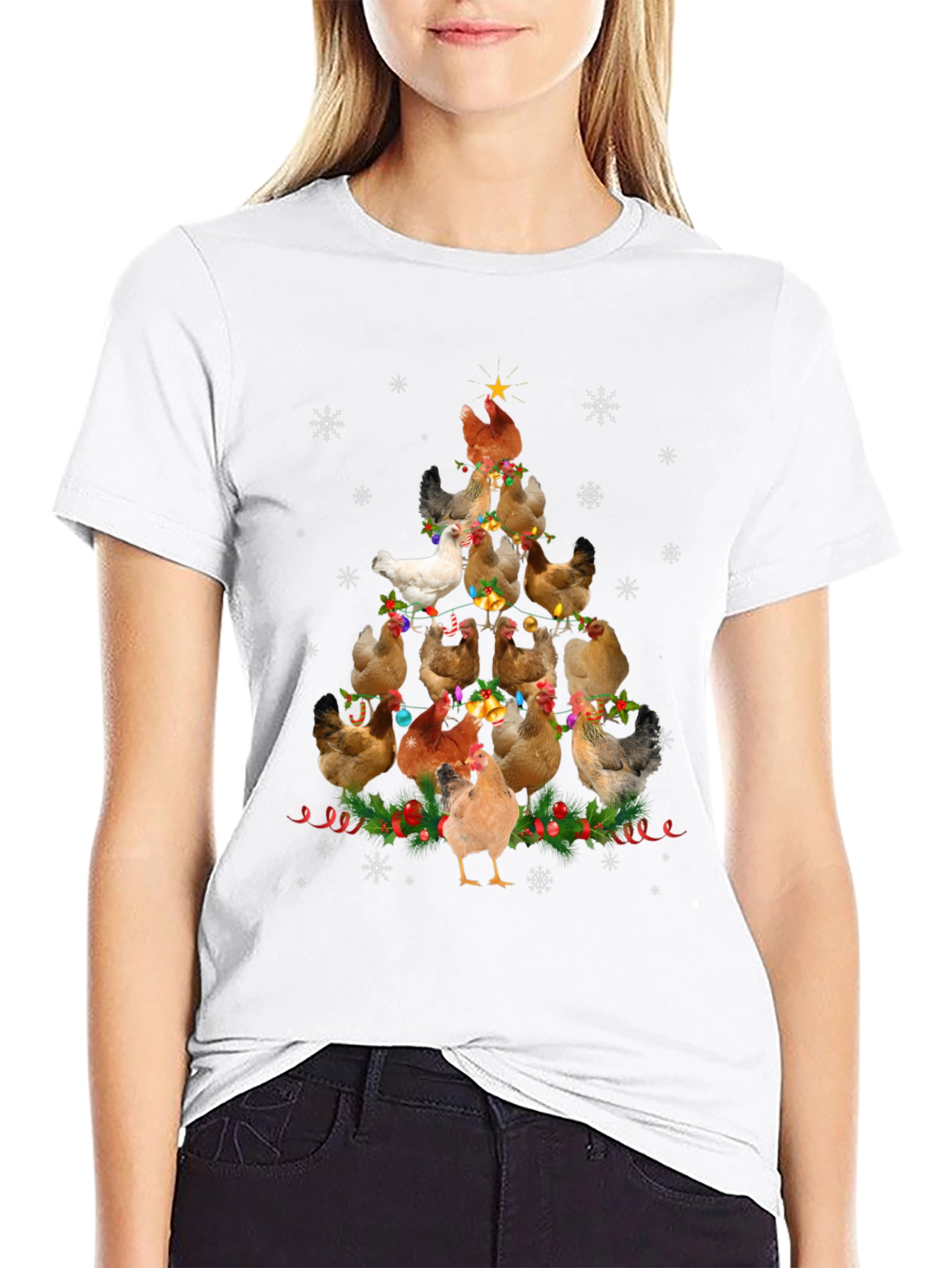 Chicken Christmas Tree T-Shirt