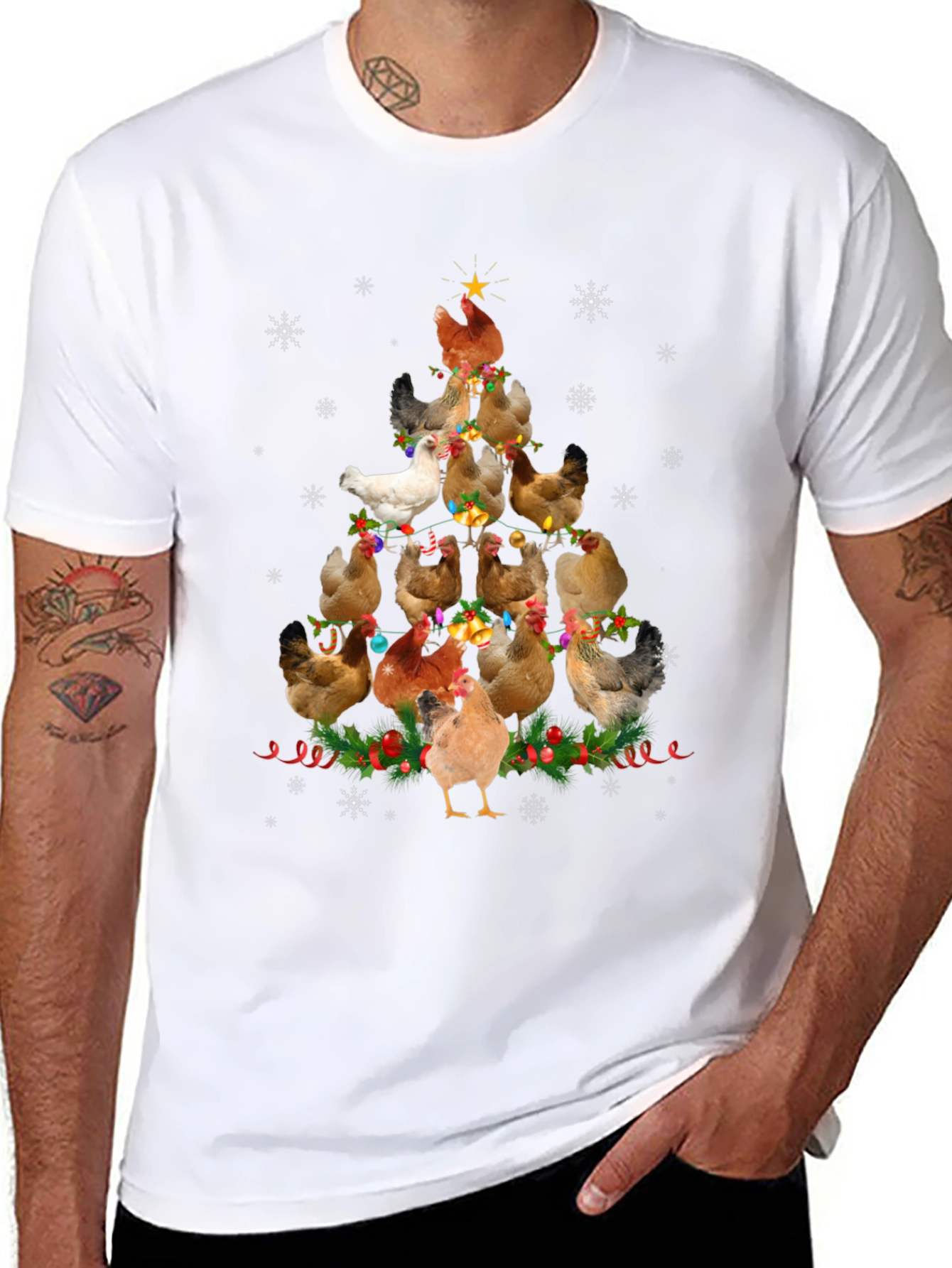 Chicken Christmas Tree T-Shirt
