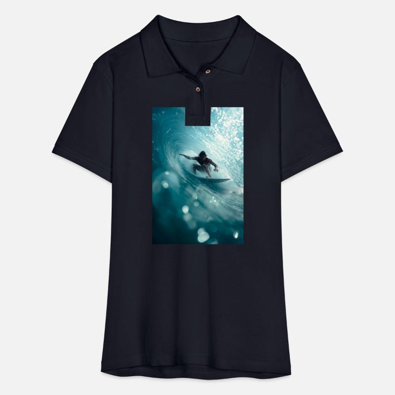 Surfer Riding the Perfect Barrel