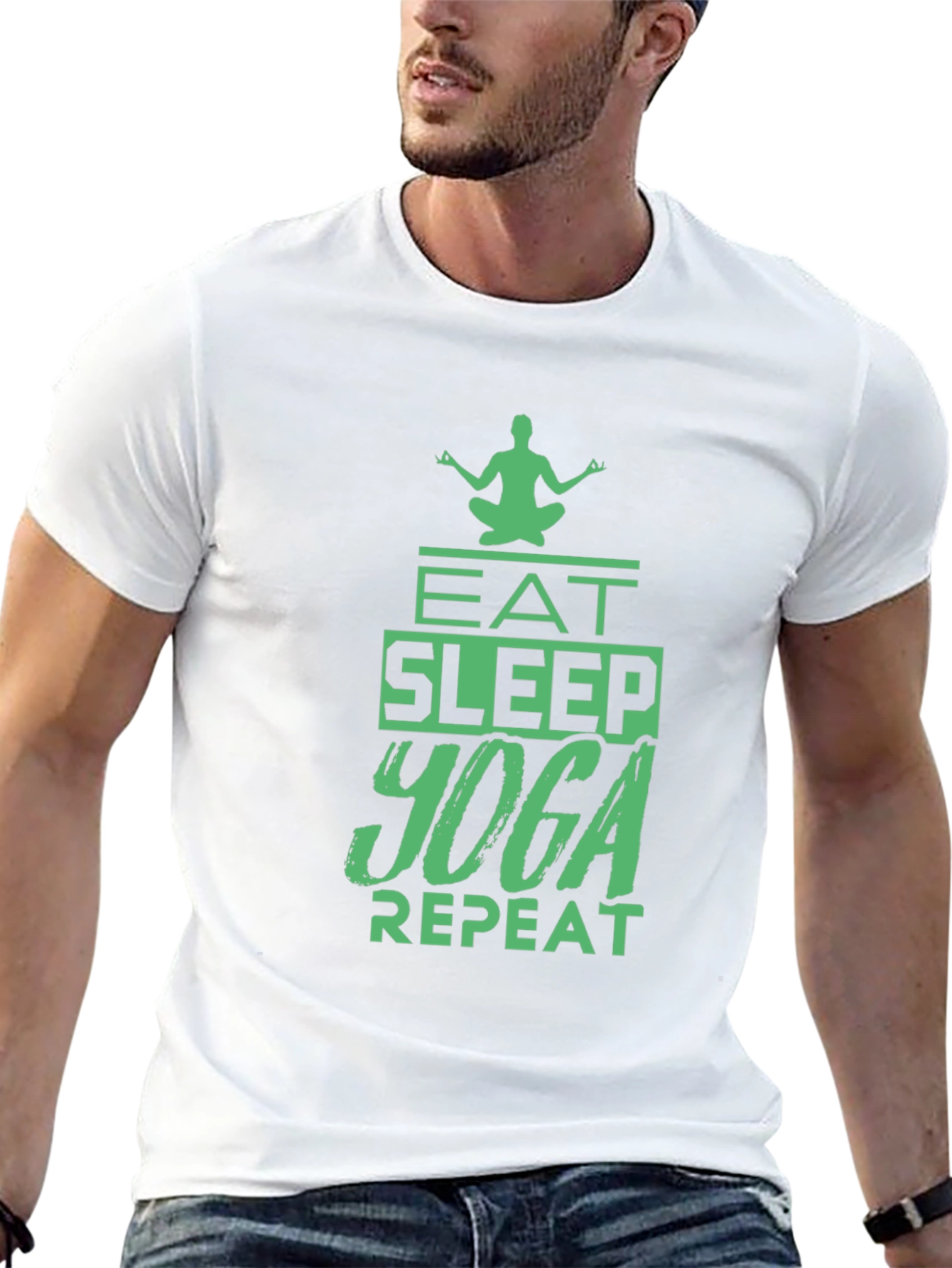 Eat Sleep Yoga Repeat Graphic Tee