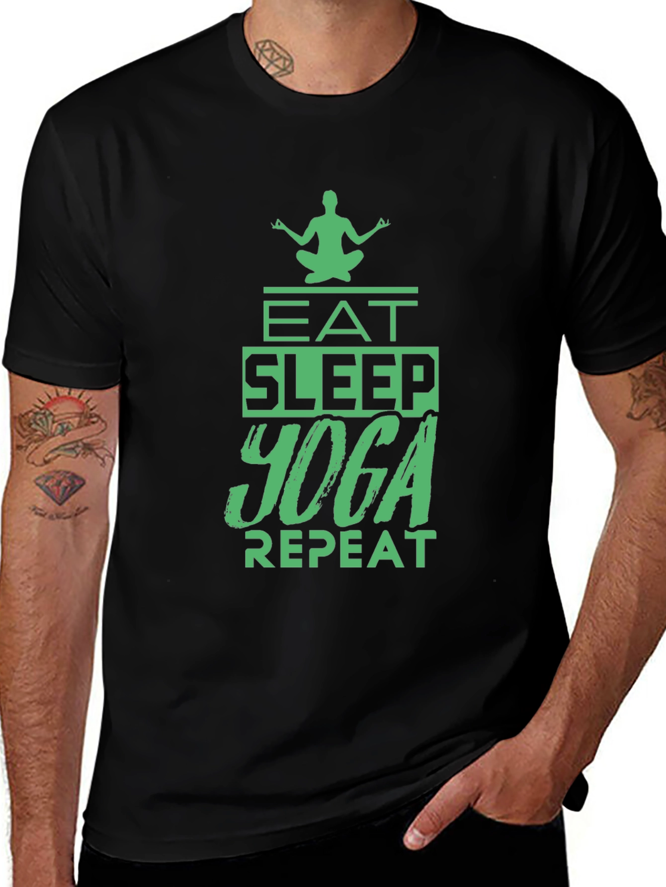 Eat Sleep Yoga Repeat Graphic Tee