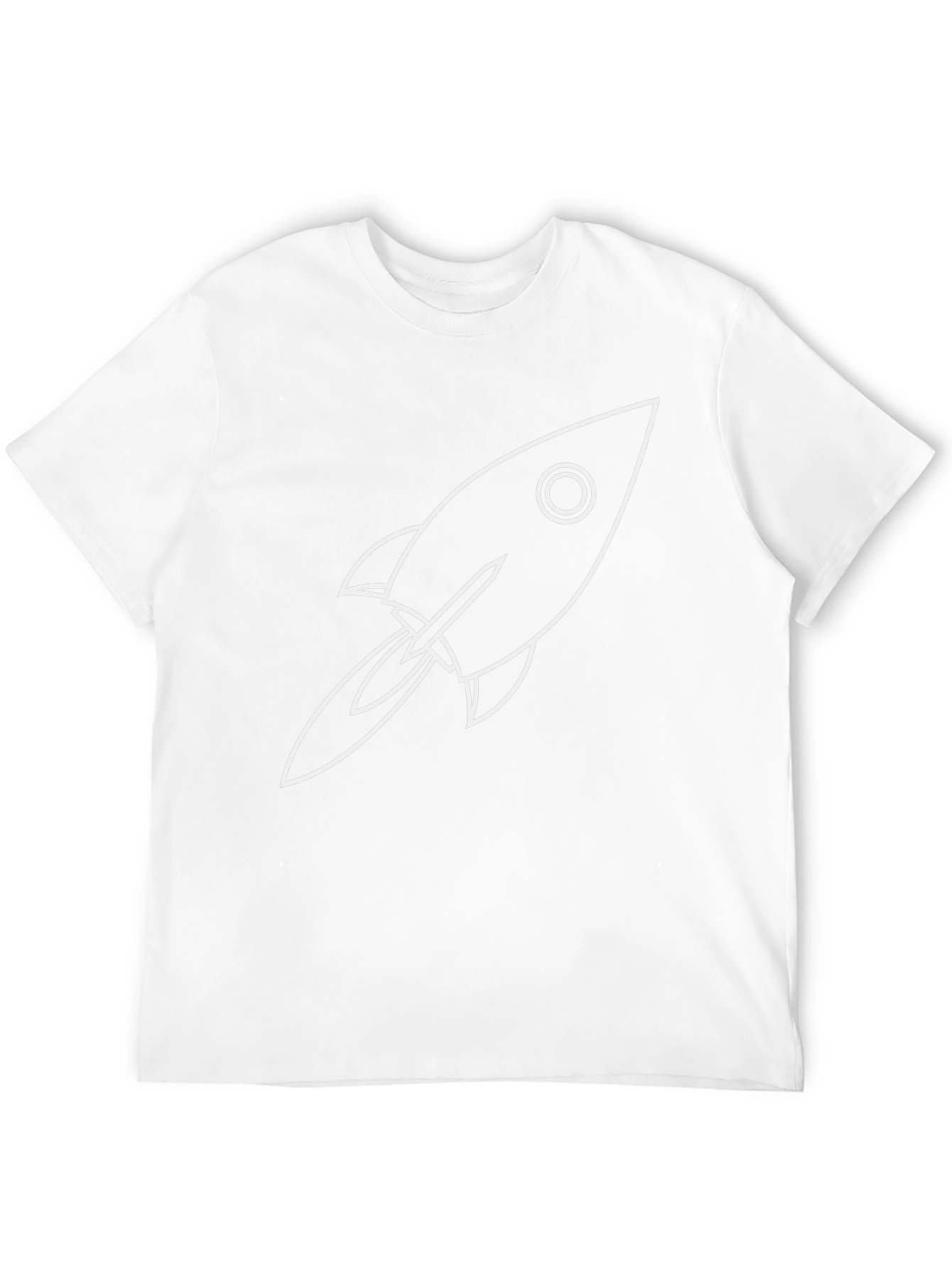 Rocket Ship Graphic Black T-Shirt