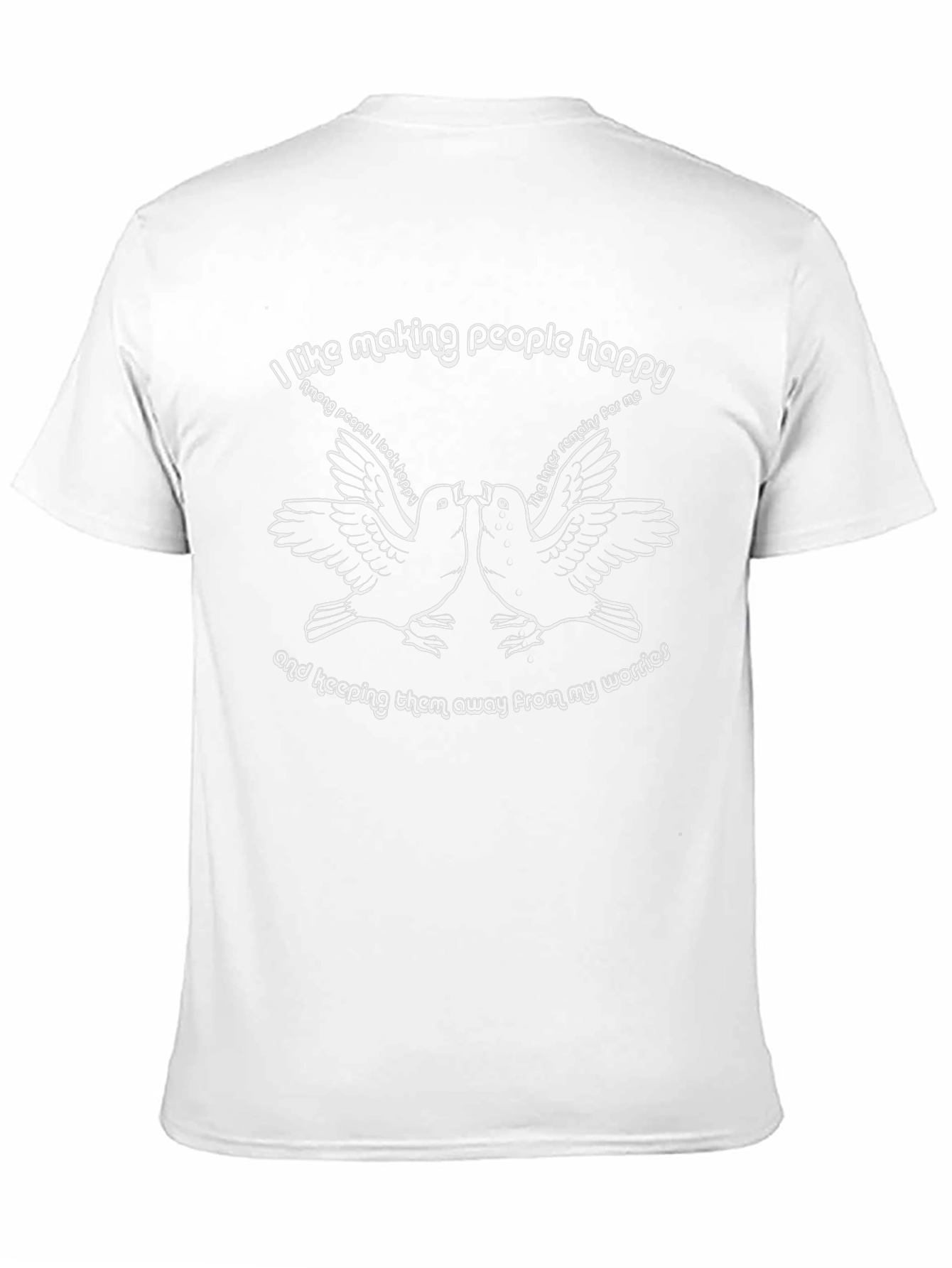 Happy Birds Graphic T-Shirt - Black