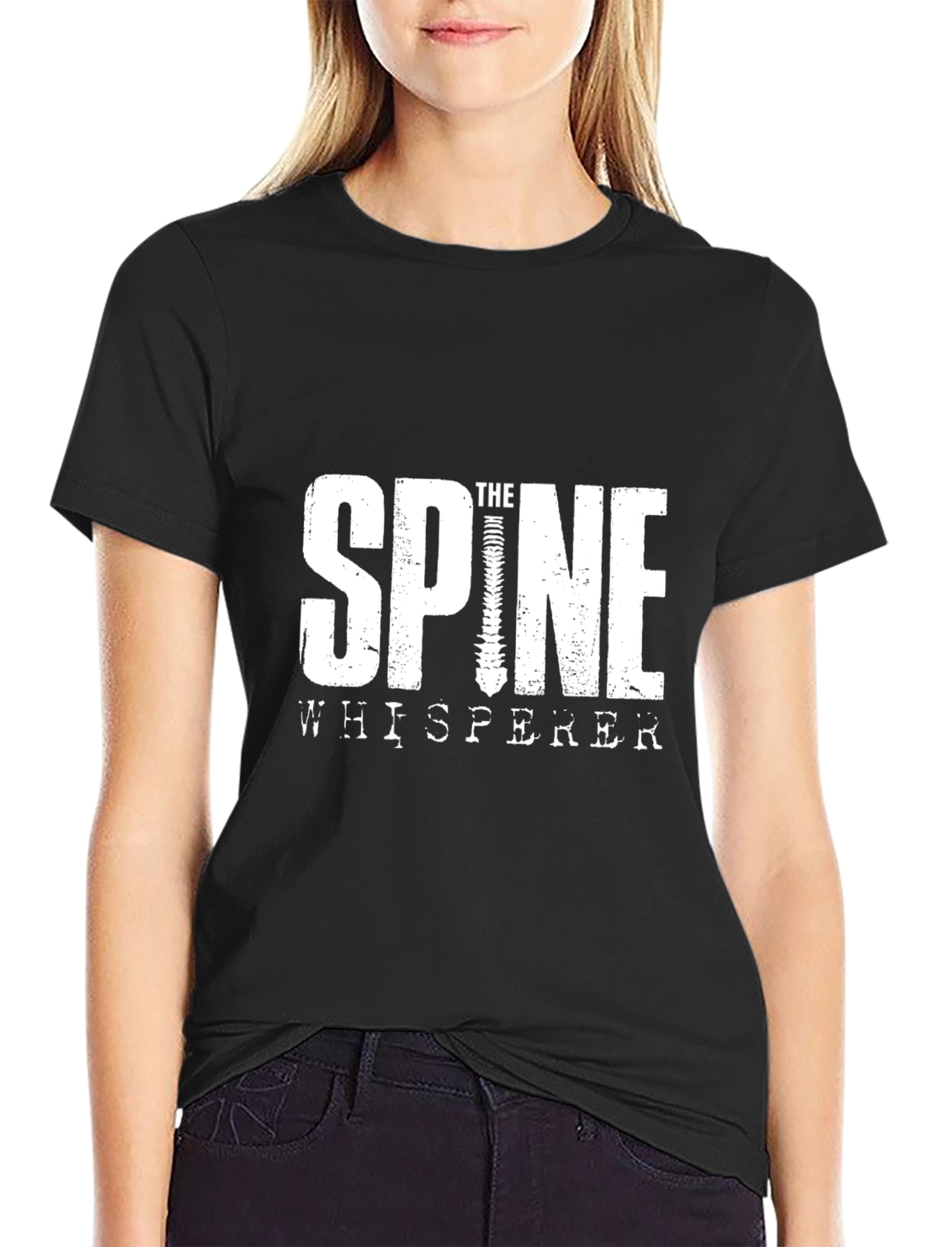 The Spine Whisperer Graphic Tee - Black T-Shirt