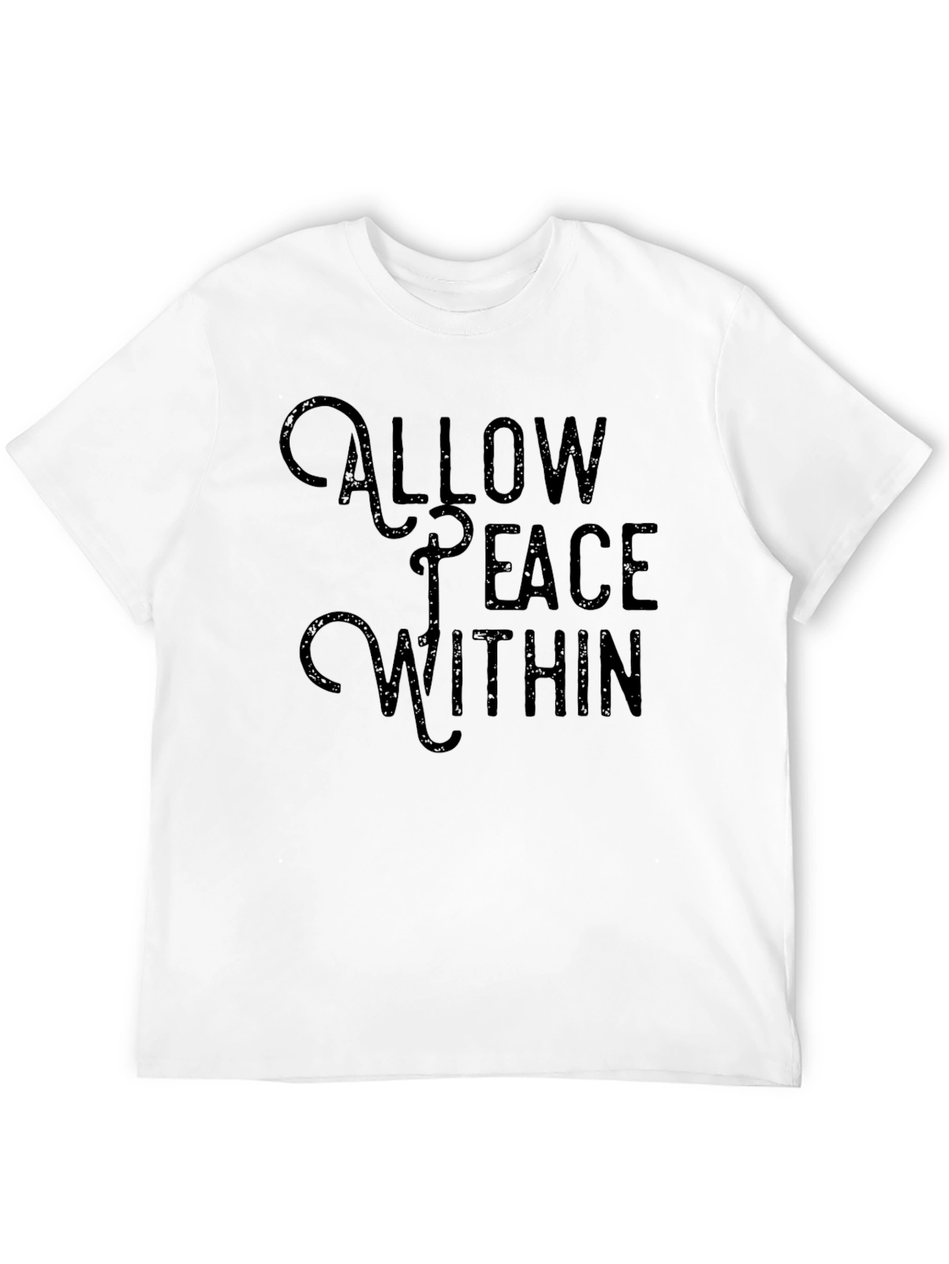 Allow Peace Within Black Graphic T-Shirt