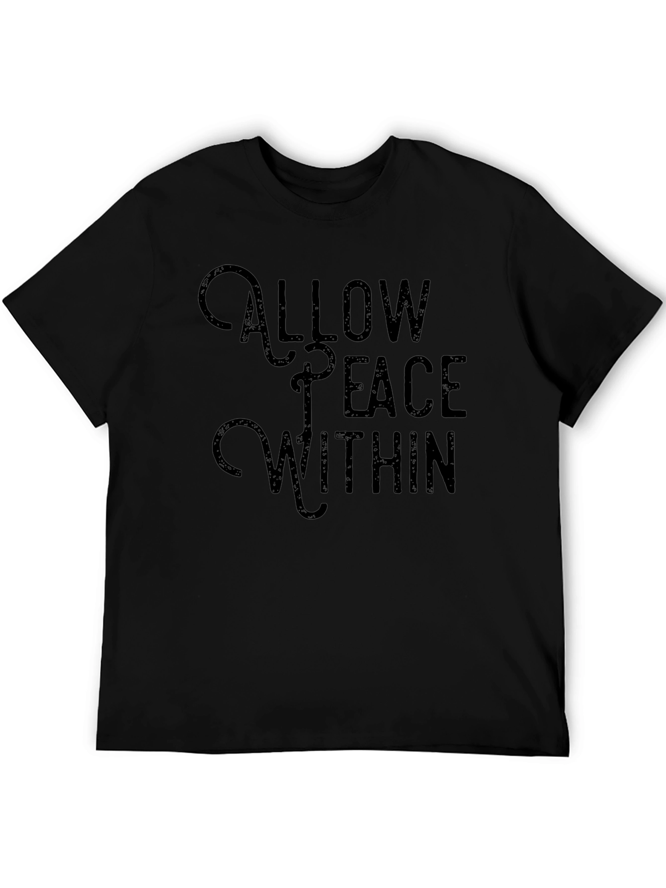 Allow Peace Within Black Graphic T-Shirt
