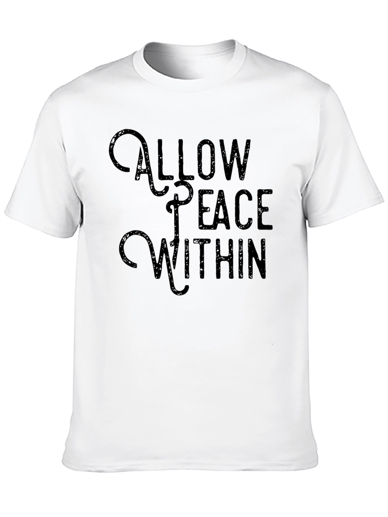 Allow Peace Within Black Graphic T-Shirt