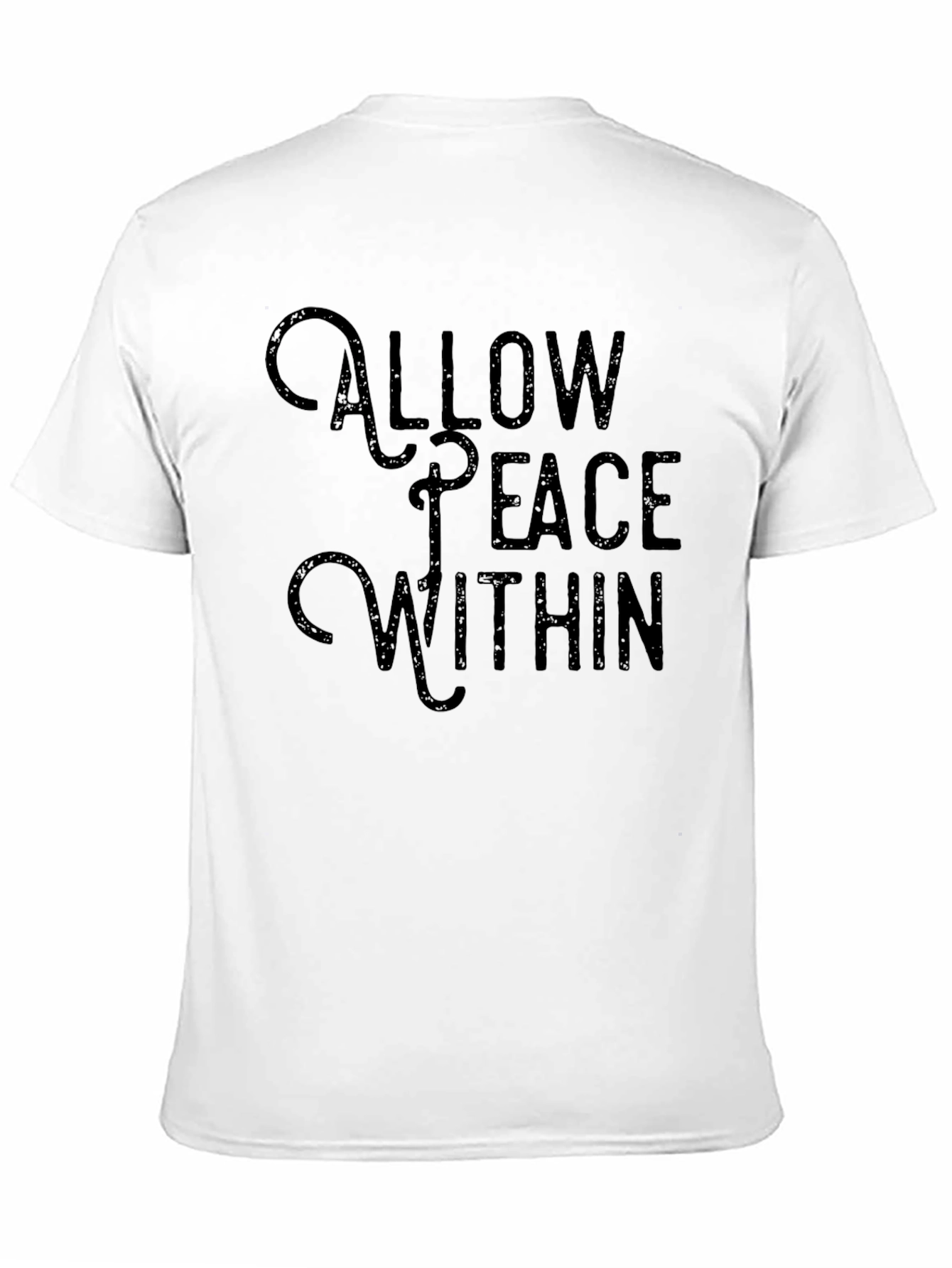 Allow Peace Within Black Graphic T-Shirt