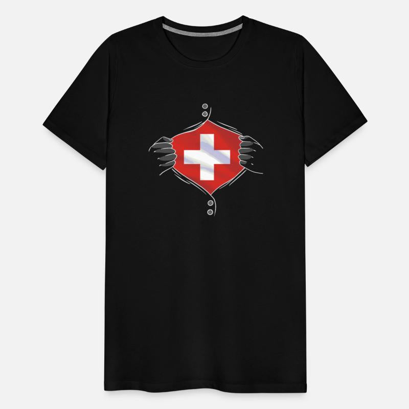 Switzerland flag proud