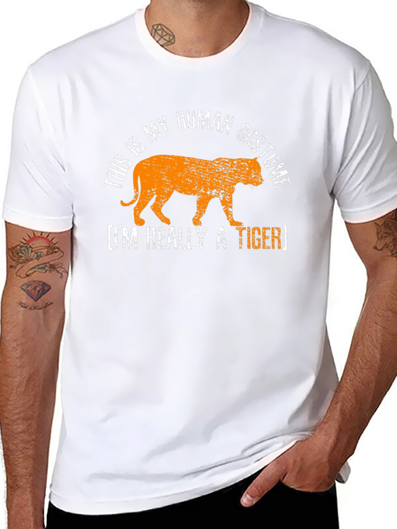 Human Costume Tiger Graphic T-Shirt