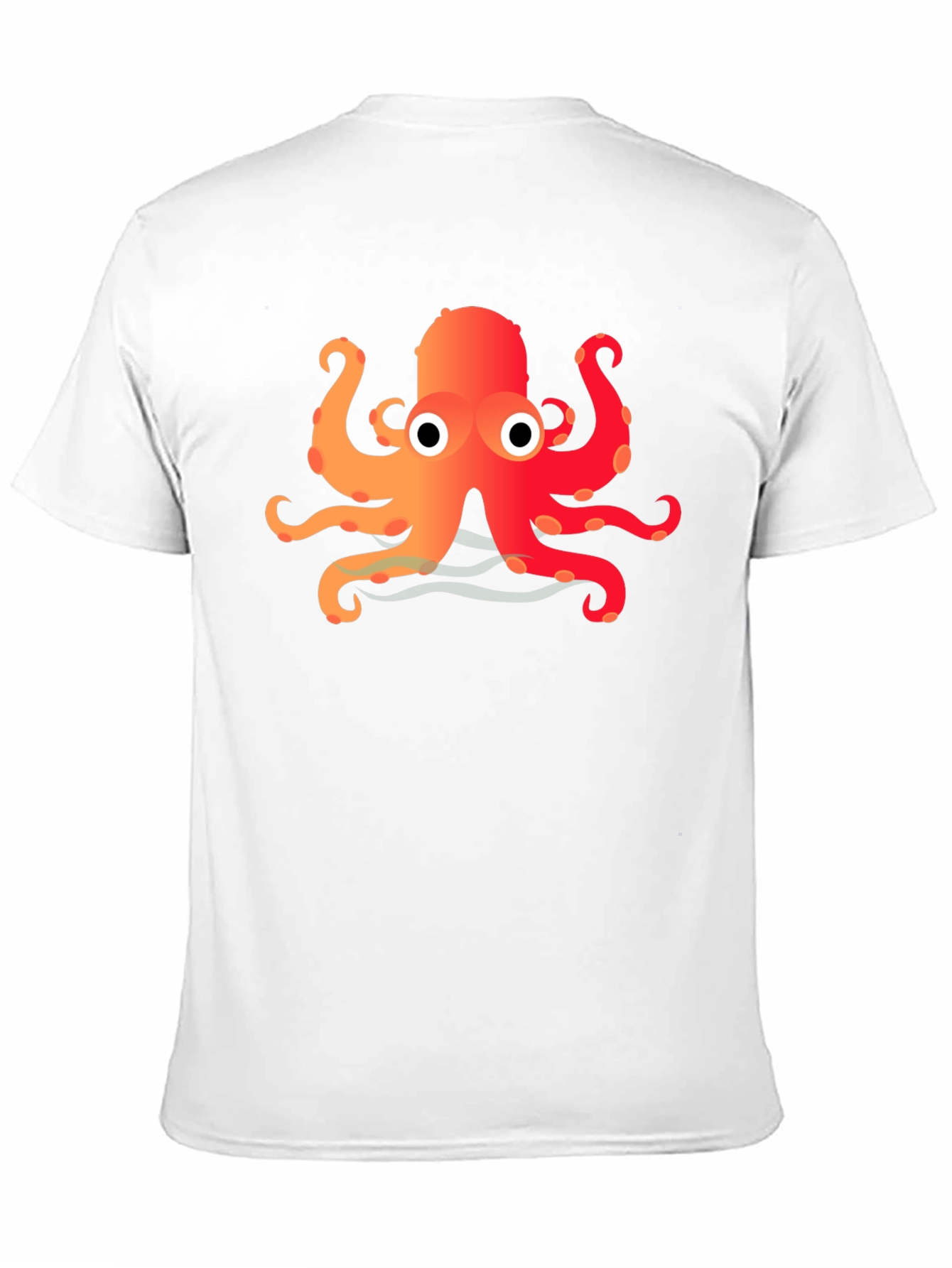 Cartoon Octopus Graphic Black T-Shirt
